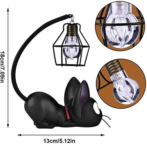 Kiki Lamp - Handmade Resin Cat Night Light for Kids & Adults - Perfect for Bedroom, Nursery, and Home Decor