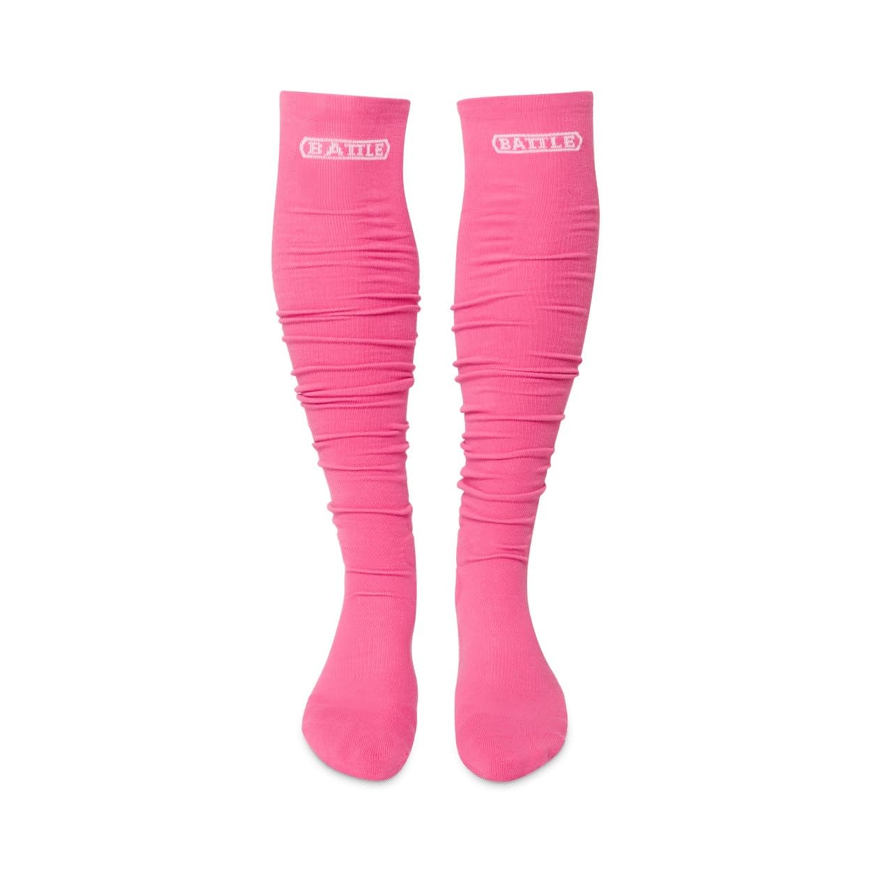 Battle Sports Long Scrunch Football Socks - Extra Long Padded Athletic Socks for Men & Boys - Perfect for Soccer, Football & Sports Training