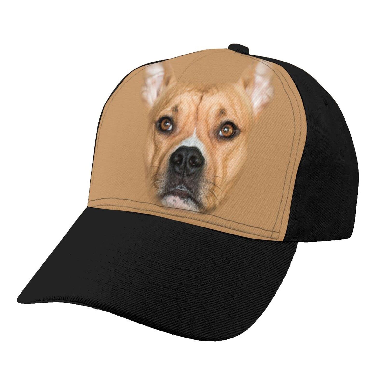 Pit Bull Terrier Baseball Cap - Adjustable Trucker Hat for Men & Women - Breathable Mesh Sun Hat for Outdoor Activities - Black Unisex Hat for Hiking, Fishing, and Sports