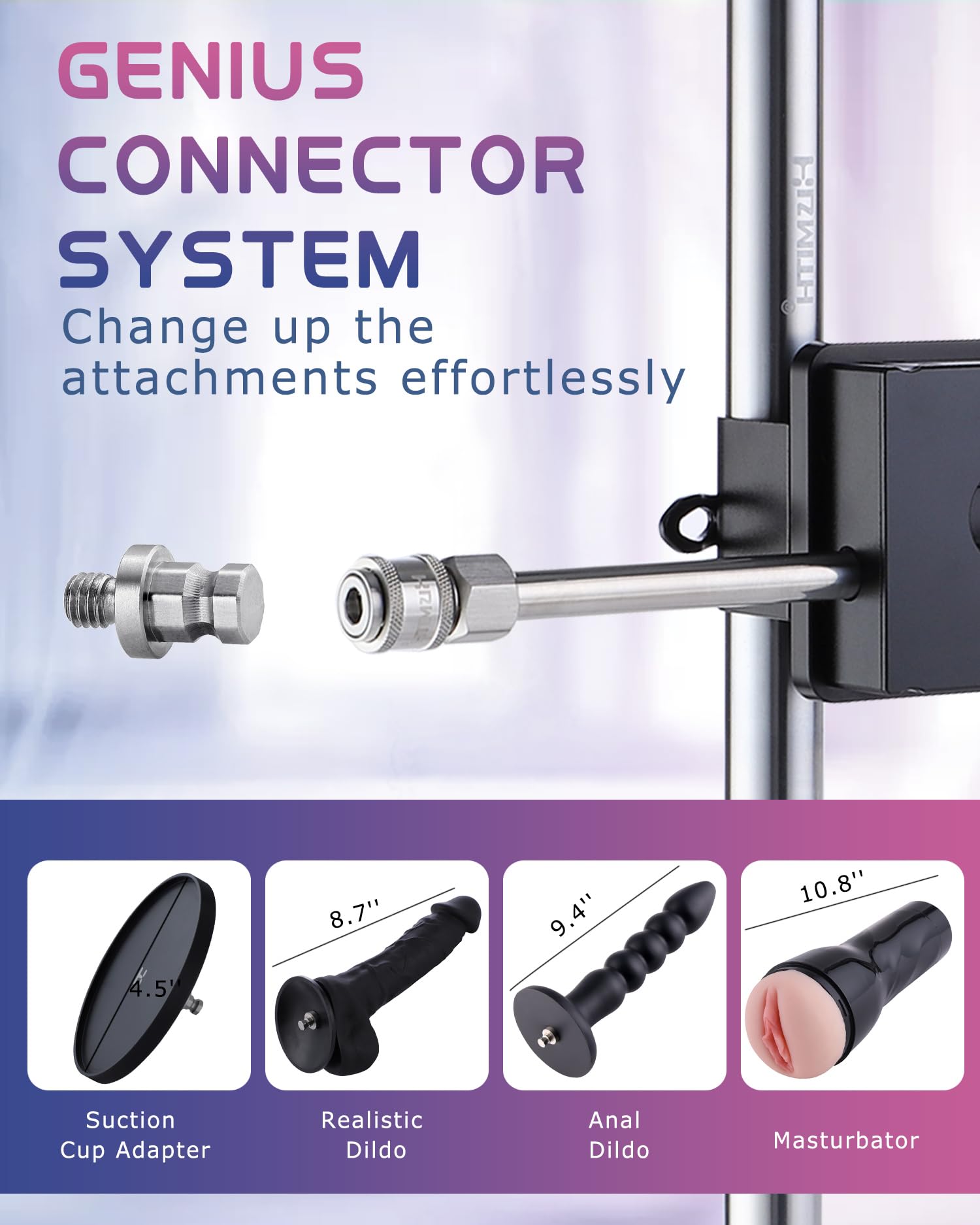 Hismith Premium Sex Machine with APP Remote Control - KlicLok System, Silicone Dildos & Male Masturbator Attachments Bundle - Perfect for Couples Play, Solo Exploration & BDSM Scenes