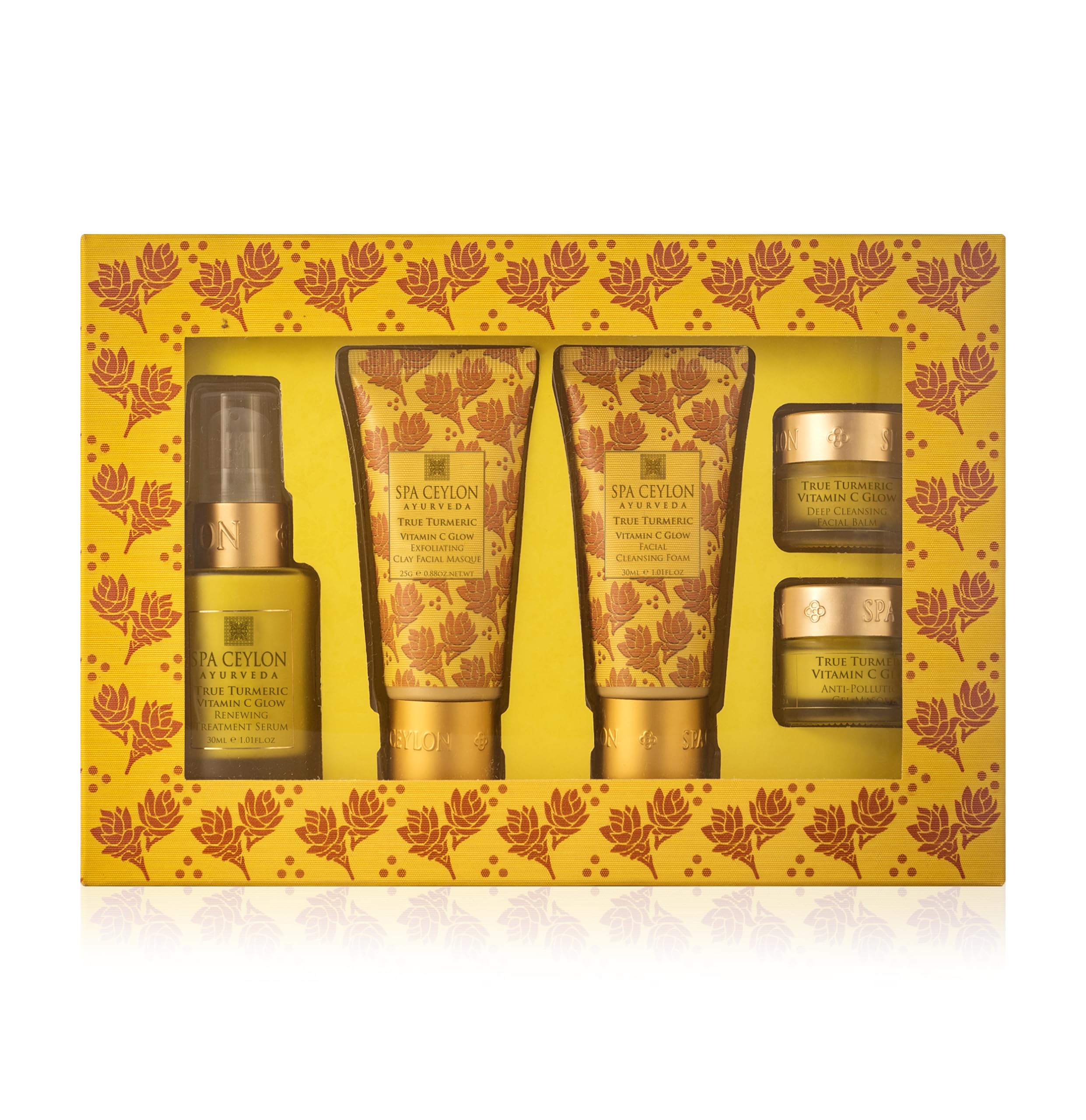 SPA CEYLON TRUE TURMERIC - Organic Face Care Essentials Set for Glowing Skin | Natural Skincare Gift Set with Turmeric Mask & Beauty Rituals | Perfect for Spa Day, Self-Care Routine & Wellness Gifts