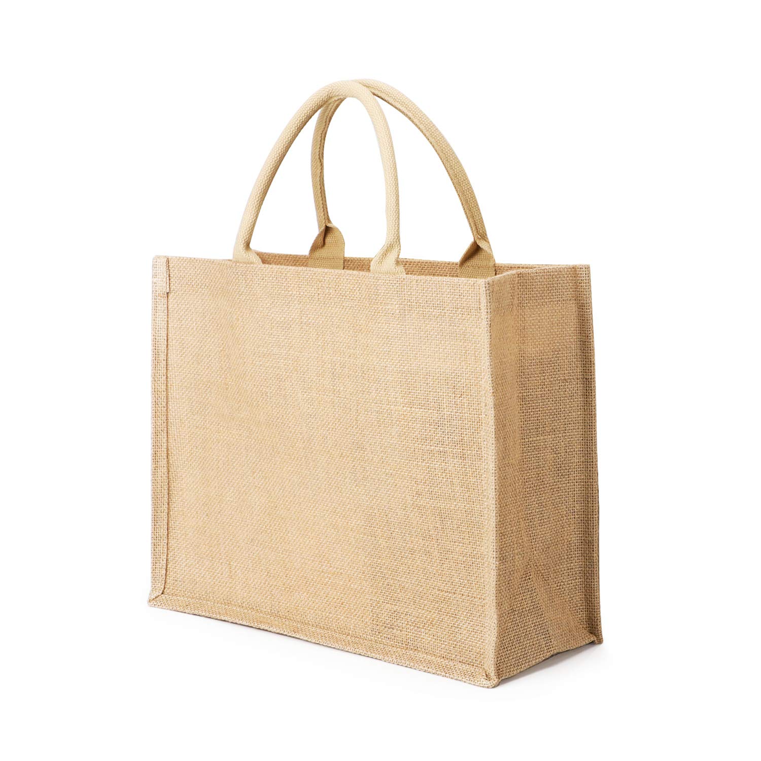 Segarty Jute Tote Bags - 1 Pack Small Burlap Reusable Canvas Gift Bags with Handles | Blank Bulk Tote for Bridesmaid Wedding Favors, Women's Grocery Shopping, Bachelorette Party, Beach Trips & DIY Projects | Perfect for Eco-Friendly Shopping, Gift Giving & Crafting