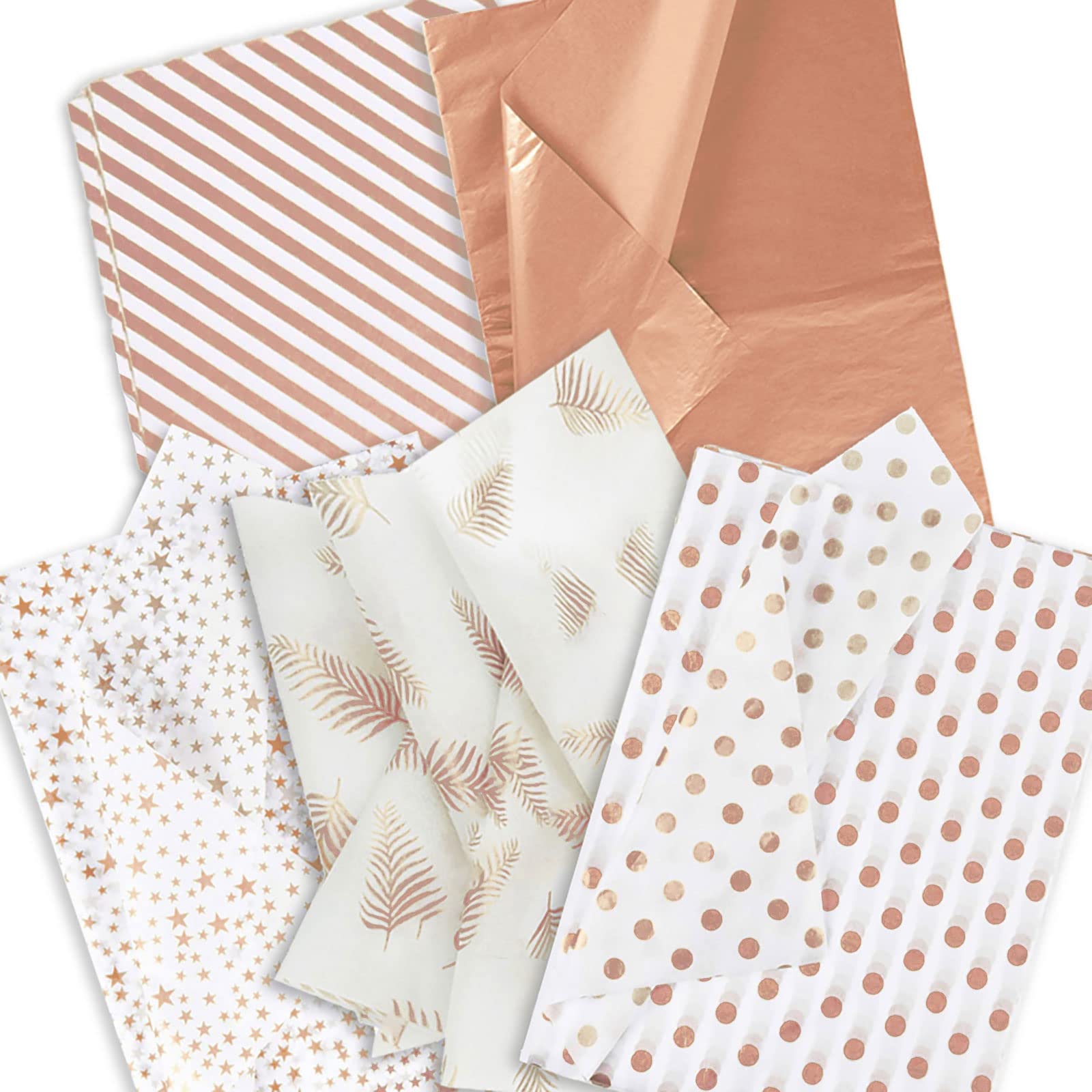 50 Sheets Rose Gold Tissue Paper, 20
