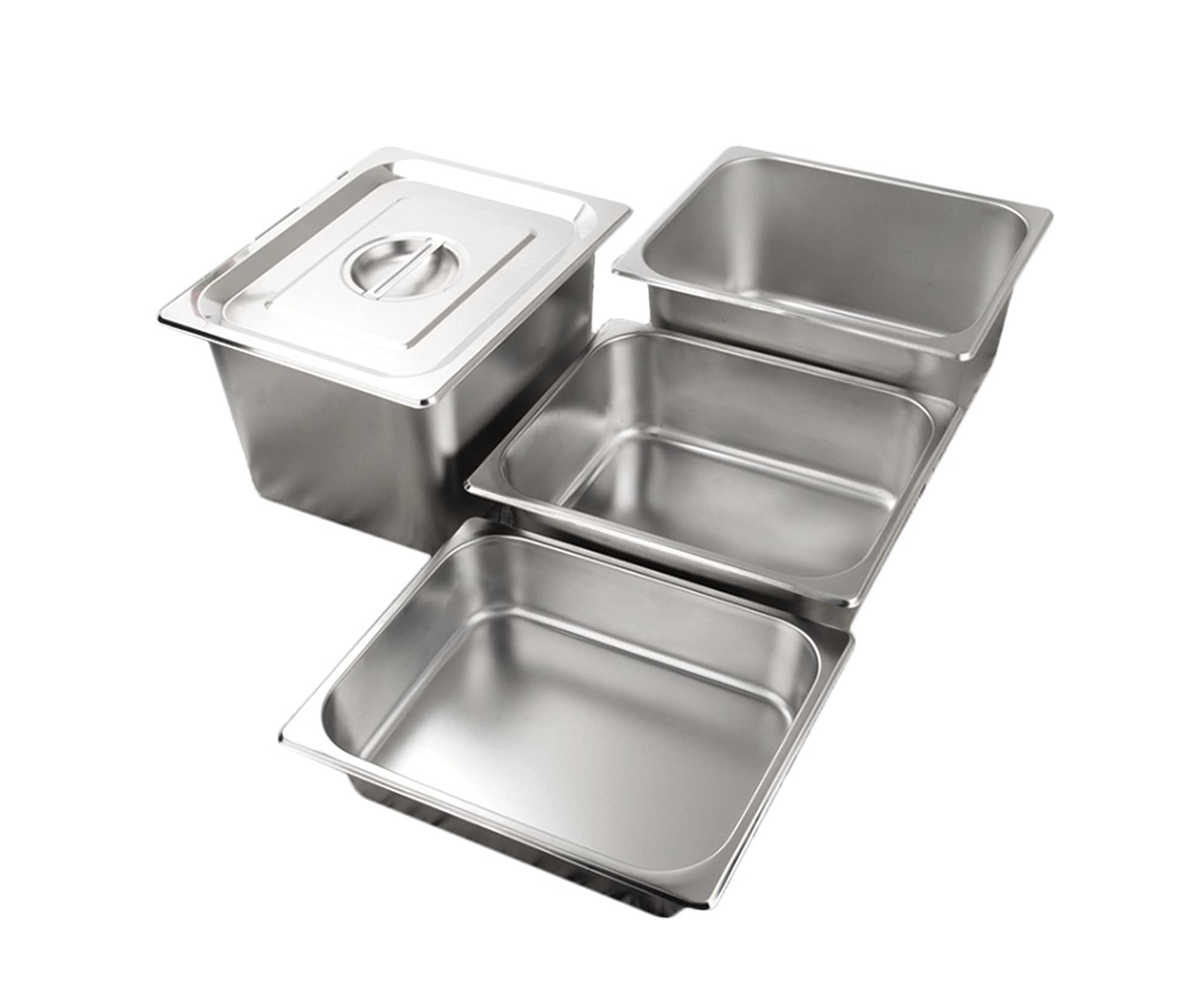 1/2 Gastronorm Stainless Steel Pan - Professional Food Container, Baking Sheet, Hotel Pan, Toaster Oven & BBQ Grill Pan with Deep Edge (3.94