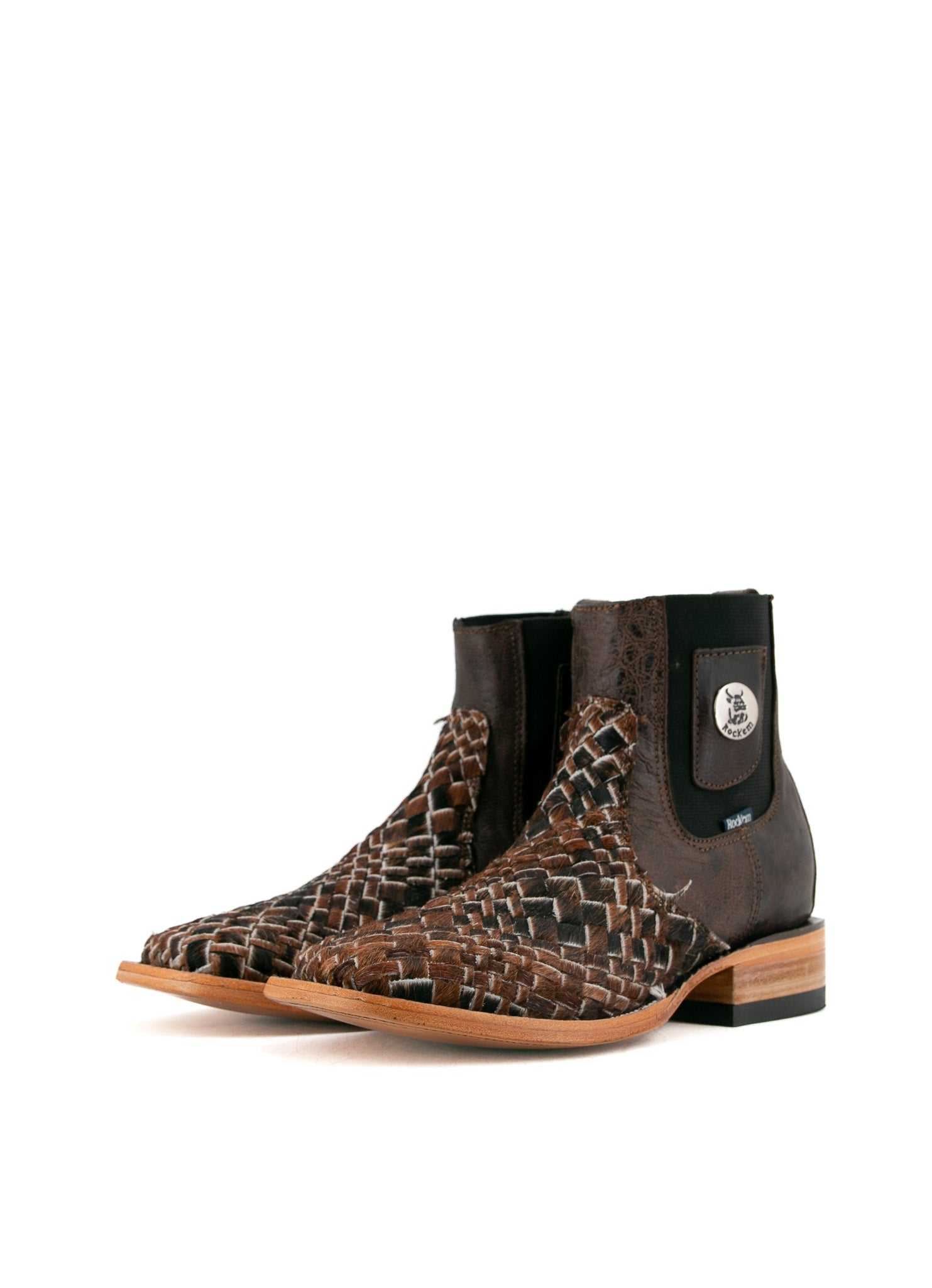 Men's Square Toe Ankle Boots - Genuine Cowhide Leather, Size 6 (EM43) - Perfect for Casual Outfits, Work & Outdoor Adventures