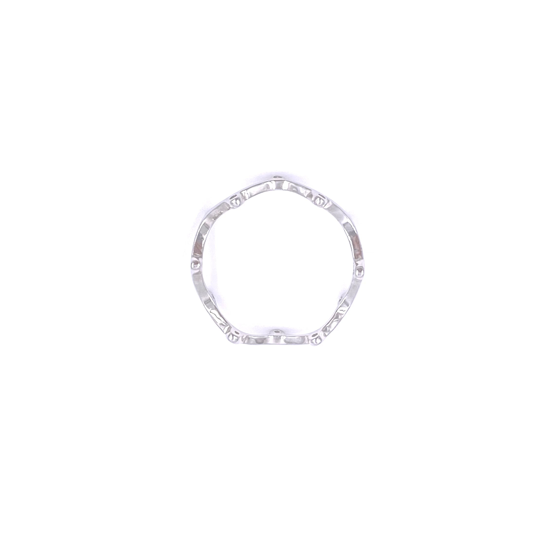 Ashley Gold Sterling Silver Bezel Set Cubic Zirconia Vine Design Band Ring for Women - Perfect for Weddings, Anniversaries & Everyday Elegant Jewelry
