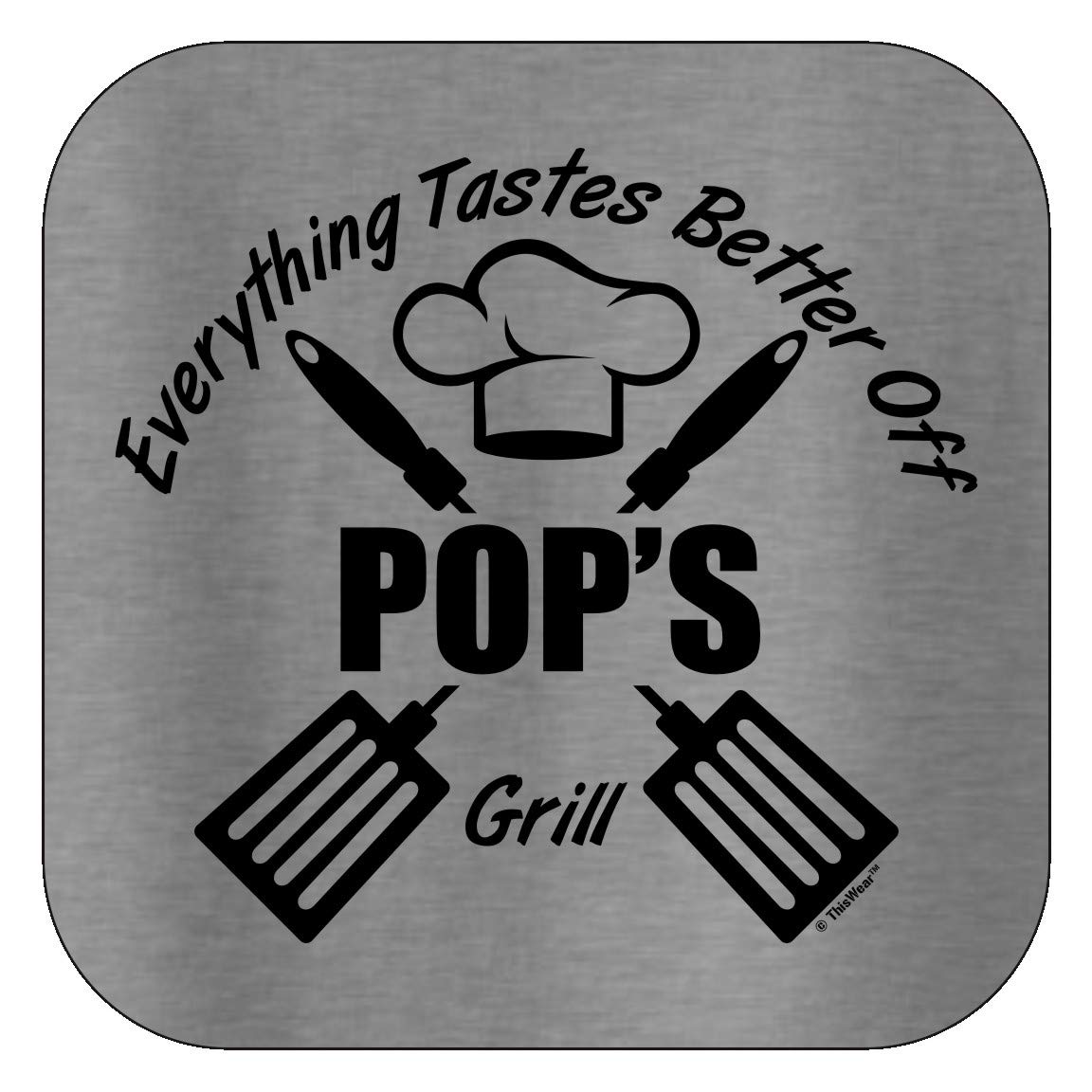 Pop Apparel Everything Tastes Better Off Pops Grill T-Shirt - Funny BBQ Cooking Graphic Tee for Men & Women - Perfect for Grilling Parties, Backyard Cookouts & Casual Wear