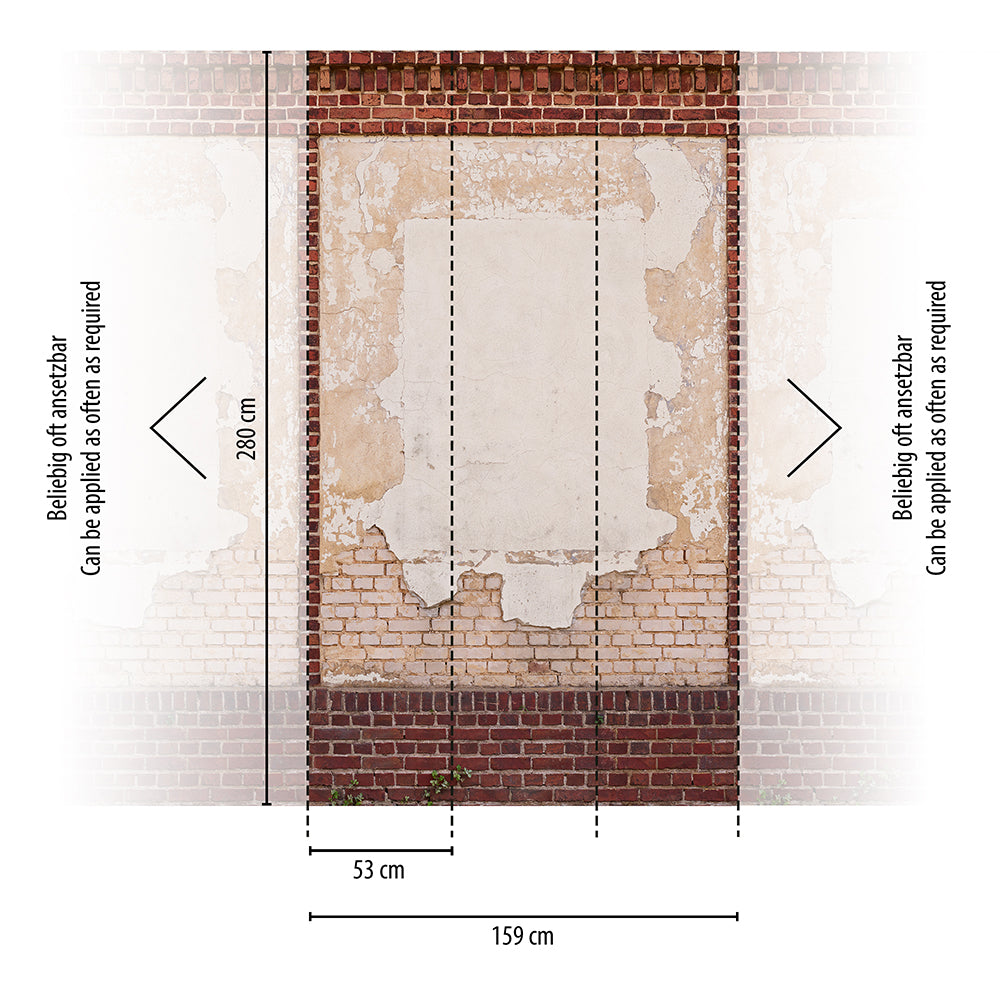 The Wall 2 Cracked Render Texture Wallpaper - High-Quality Peel and Stick Self-Adhesive Wall Mural for Home & Office Decor | Perfect for Accent Walls, Feature Walls, and Room Makeovers