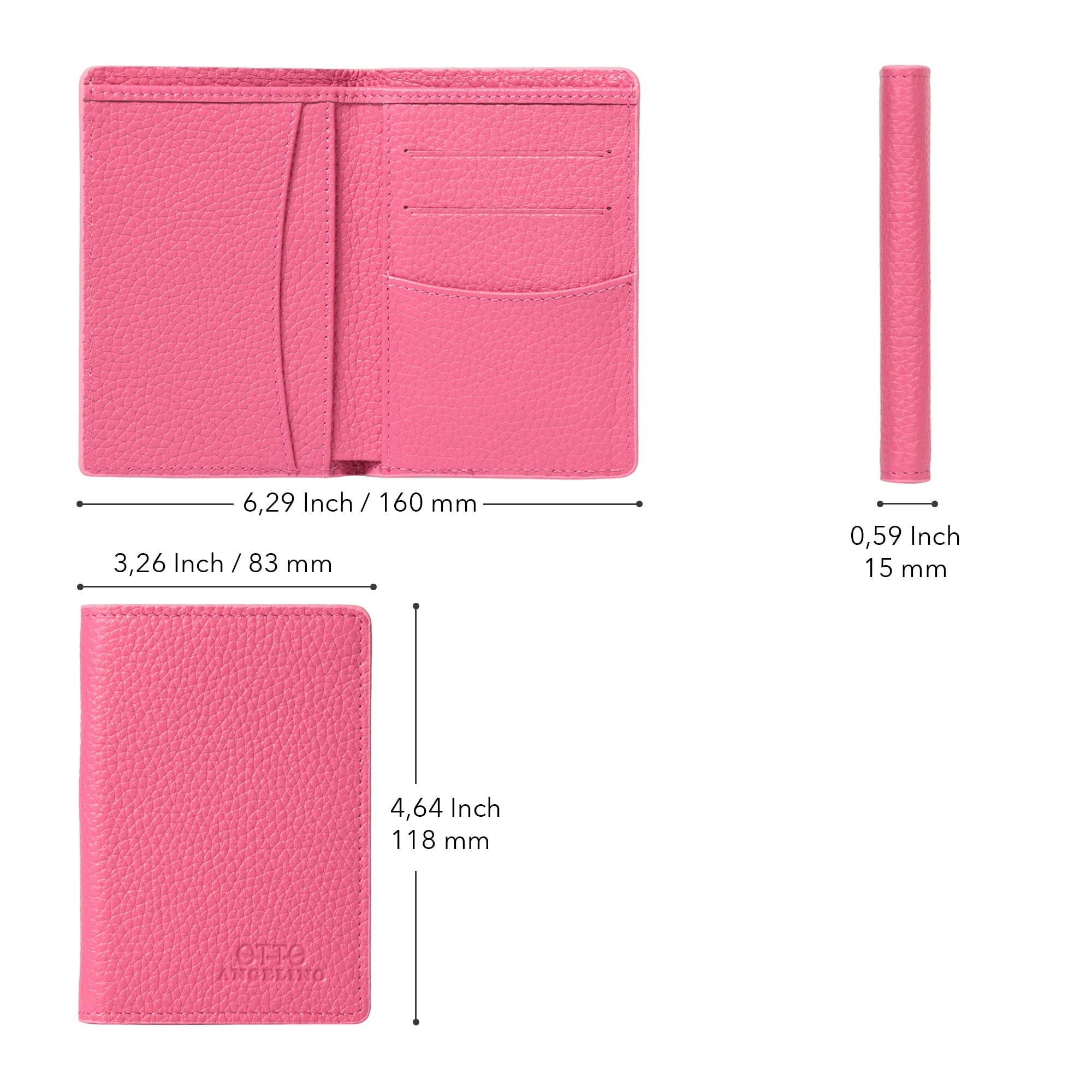 Premium RFID Blocking Bifold Leather Wallet for Men & Women - Secure Passport Holder with ID Window, Card Slots & Cash Pocket - Ideal for Travel, Business & Everyday Use