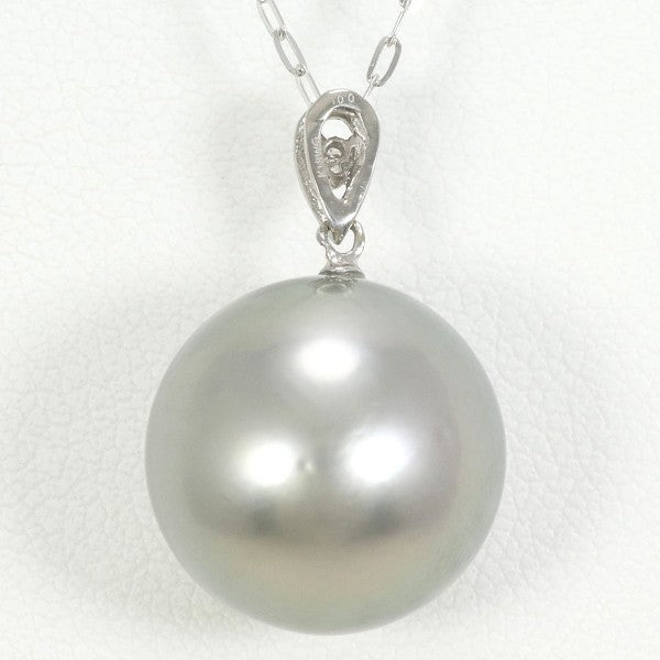 18K White Gold Pearl Diamond Necklace for Women - Elegant Bridal Jewelry, Anniversary Gift, Wedding Party & Special Occasion Accessories