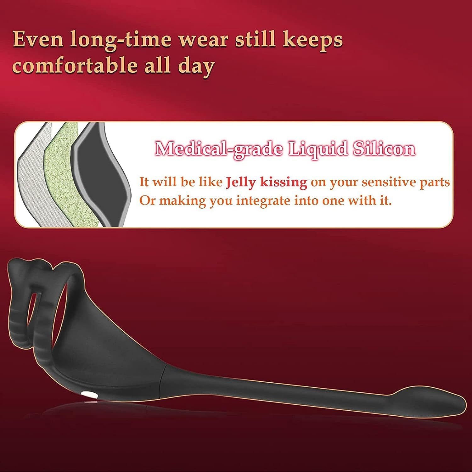 Feelip 3-in-1 Anal Plug Vibrating Cock Ring - Prostate Massager & Dildo with 9 Vibration Modes for Men - Adult Sex Toys for Couples Play, Solo Pleasure & BDSM Exploration