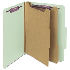 3 Pack SMD14076 Pressboard Classification Folders with Tabs - Letter Size, 6-Section Organizer, Gray-Green (10/Box) - Perfect for Office Filing, School Projects & Document Organization