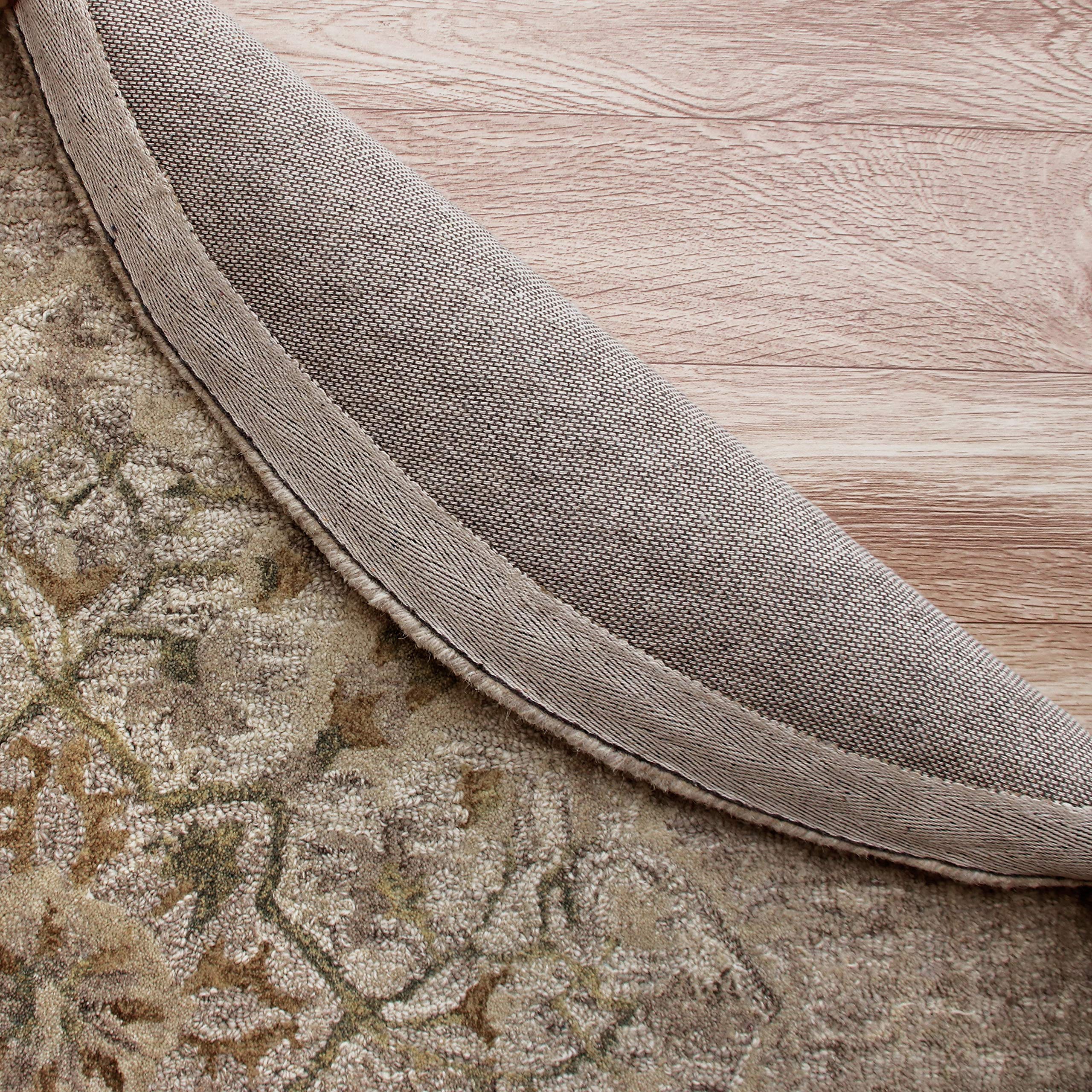 LR Home 6ft Round Natural Wool Area Rug - Hand Tufted Modern Farmhouse Boho Style for Bedroom, Living Room, Office | Soft Beige/Cream Indoor Carpet for Home Decor | Perfect for Entryway, Playroom & Cozy Spaces