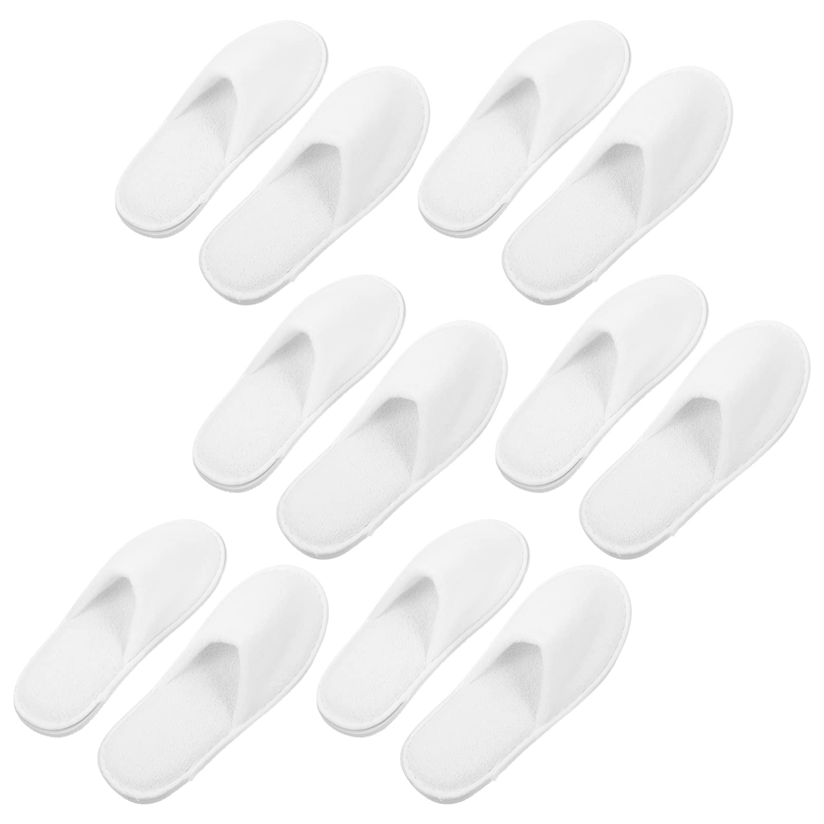 **EXCEART Disposable Spa Slippers - 6 Pairs Soft Non-Slip Hotel Slippers for Guests, Travel, Wedding & Bridal Party - White Comfortable Unisex Home Slippers for Relaxation & Hygiene**