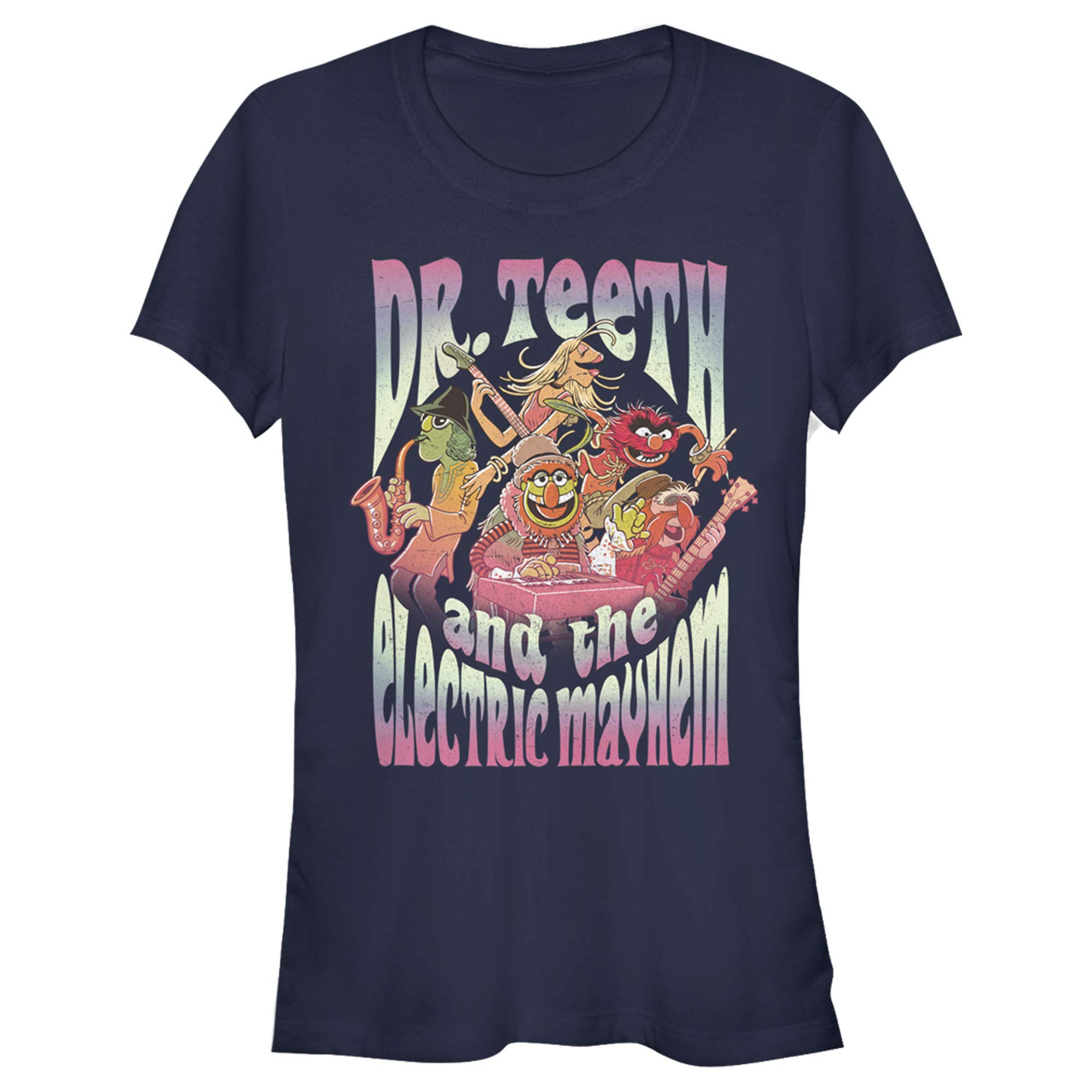 Junior's The Muppets Dr. Teeth and The Electric Mayhem Band Graphic T-Shirt - Vintage Music Cartoon Tee for Kids & Teens - Perfect for Concerts, Parties, and Muppets Fans