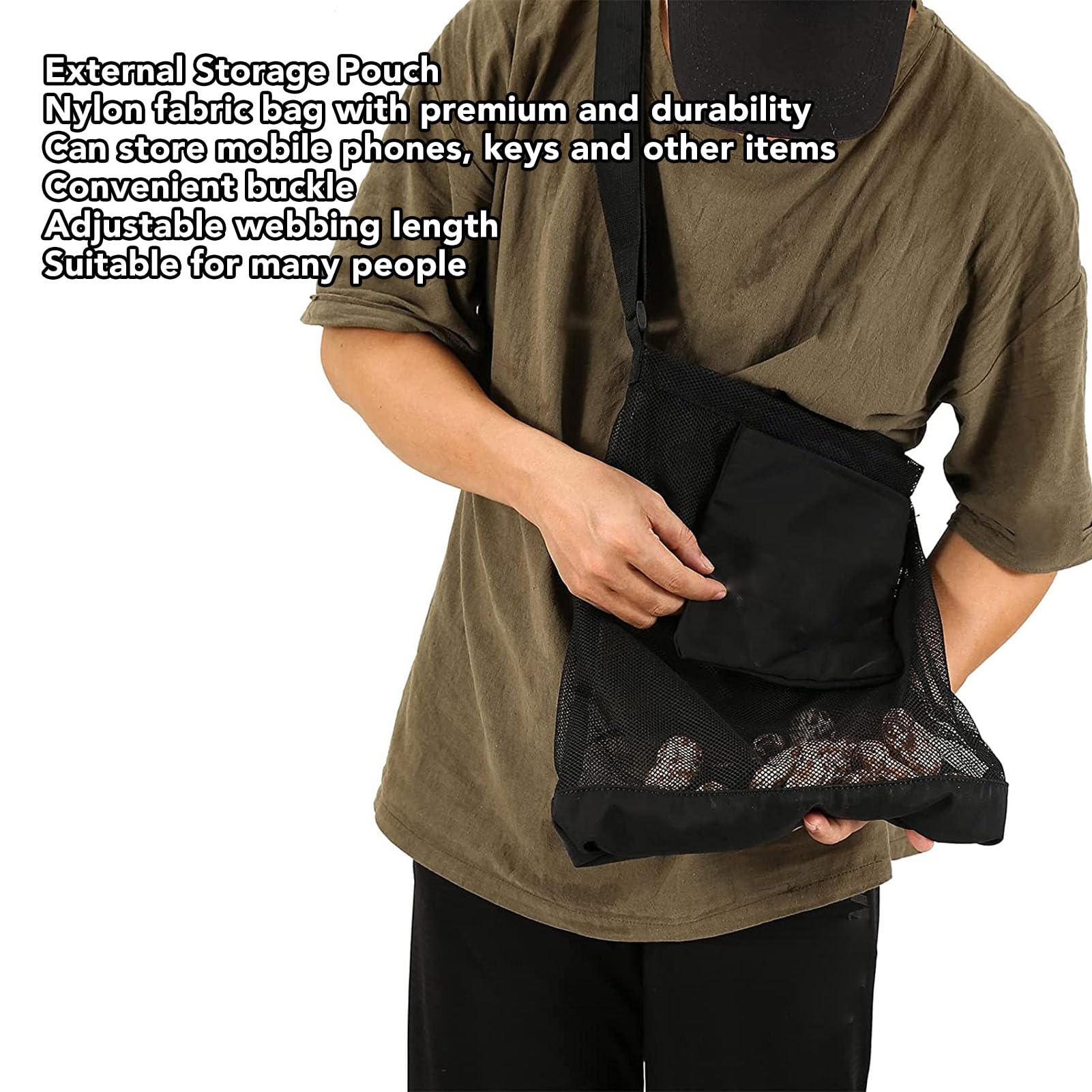 600D Oxford Cloth Harvesting Bag - Large Capacity Adjustable Shoulder Strap Fruit Vegetable Picking Bag for Mushroom Foraging, Apple Harvesting & Outdoor Gathering - Perfect for Farmers Market, Garden Harvest & Camping Trips