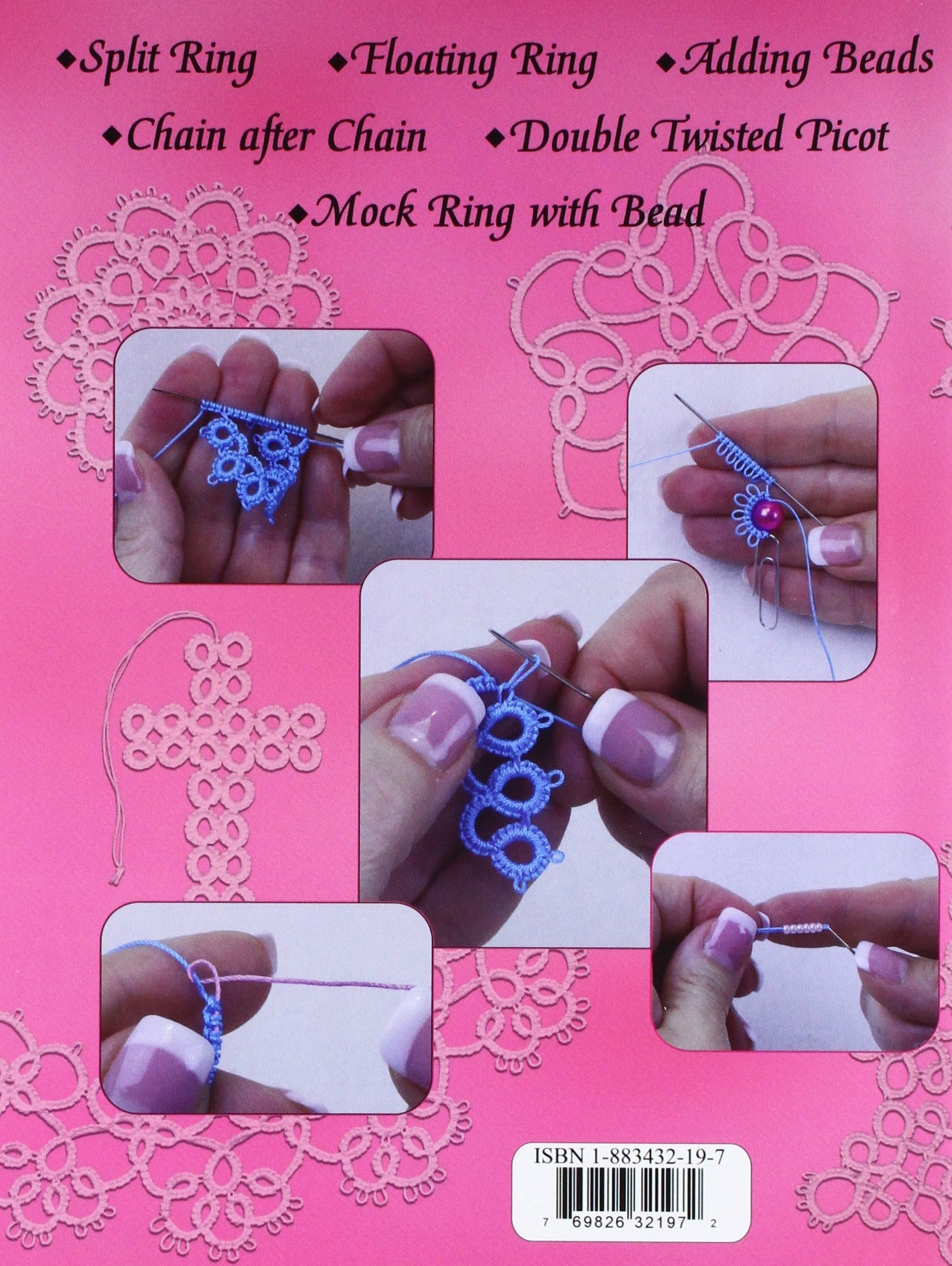 Handy Hands Tatting Book - Pink Lace Making Guide for Beginners & Advanced | DIY Crochet, Needlework & Craft Projects
