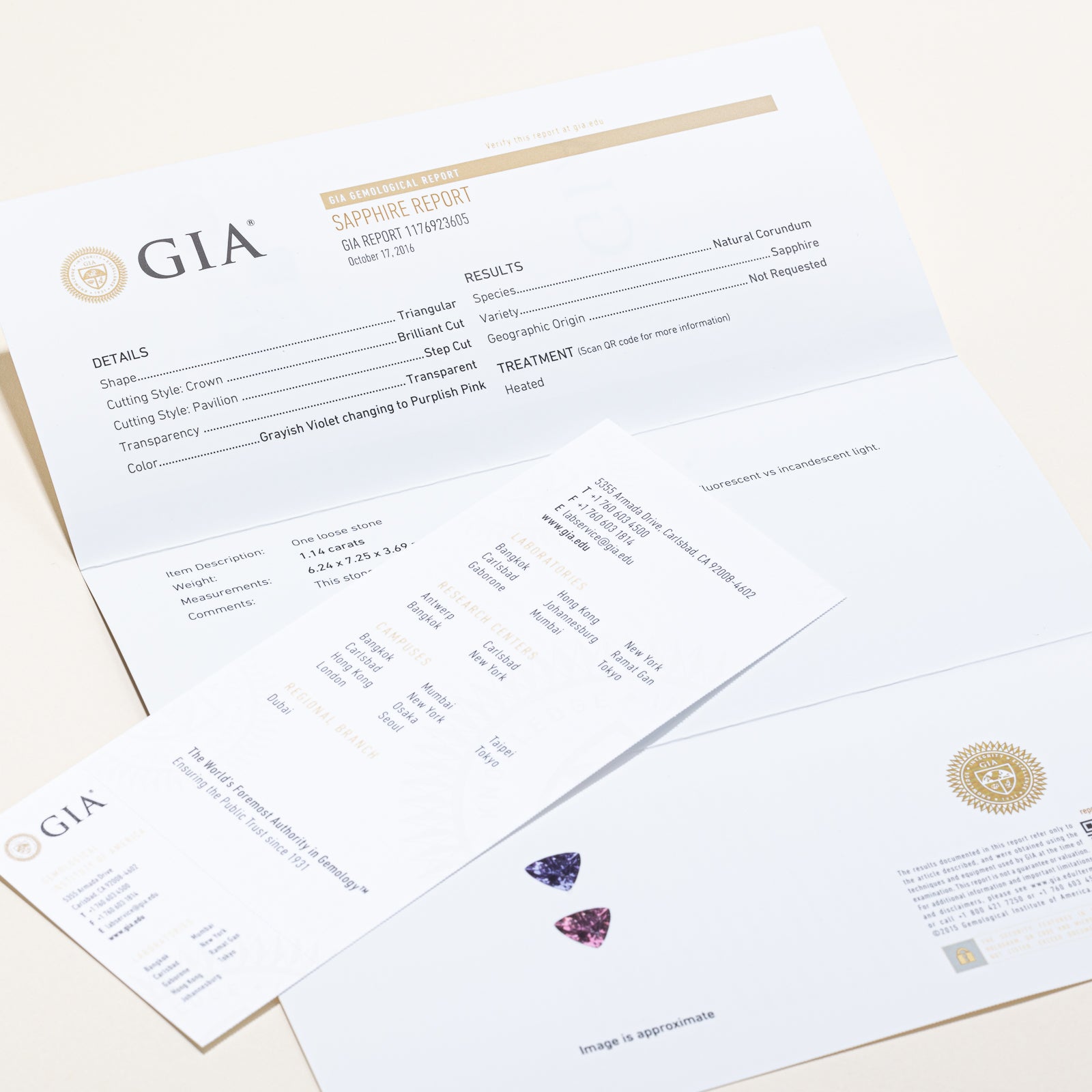 GIA Certified 1.14ct Color Changing Sapphire & 0.06ct Diamond Pendant Necklace in 14K Gold | Elegant Jewelry Gift for Women | Perfect for Anniversaries, Birthdays & Special Occasions