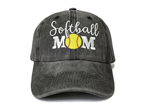 Softball Mom (Washed Black)