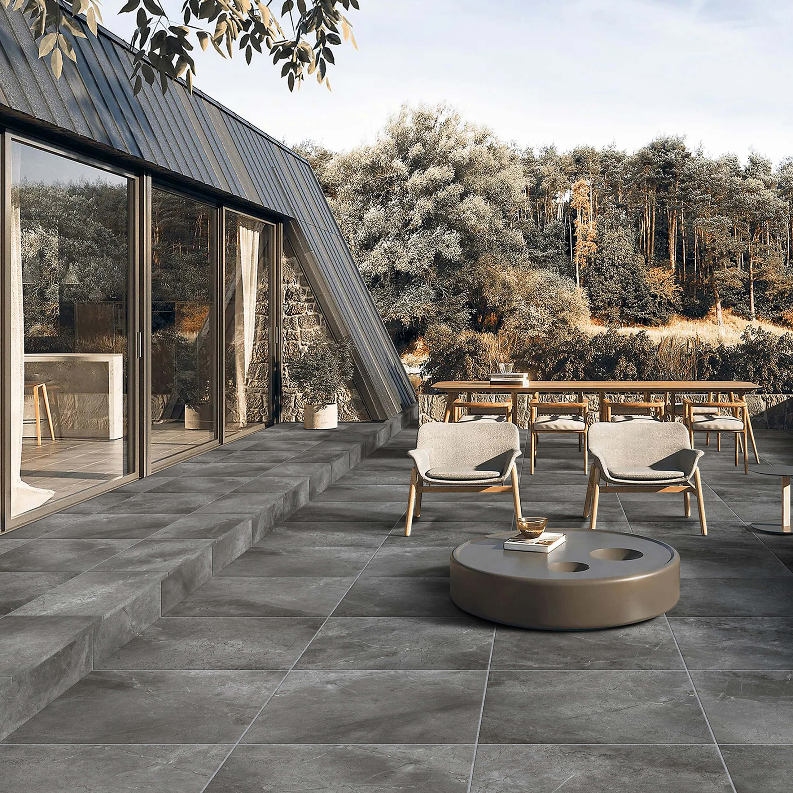 Chiswick 600x300mm Matte Charcoal Porcelain Tile - Premium Flooring for Living Room, Kitchen & Bathroom