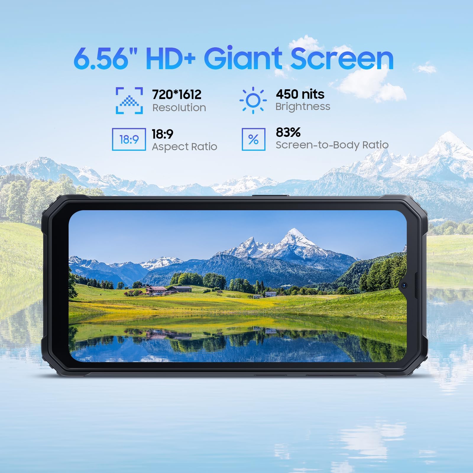 Blackview BV4800 Rugged Unlocked Smartphone - 6GB RAM 64GB ROM (Expandable to 2TB), 6.56