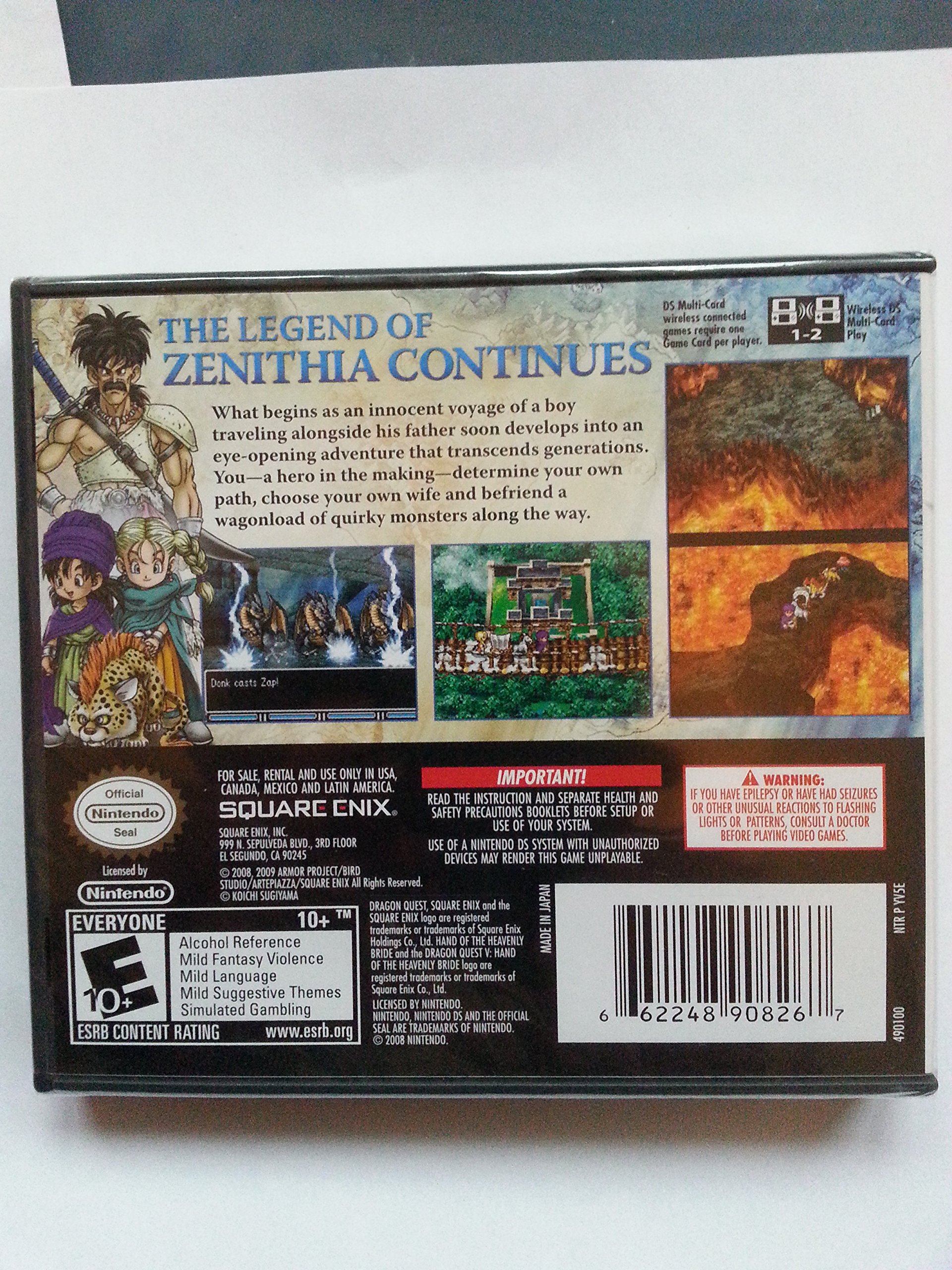 Dragon Quest V: Hand of the Heavenly Bride - Nintendo DS Game - Classic RPG Adventure for Nintendo DS - Perfect for Travel & Home Gaming