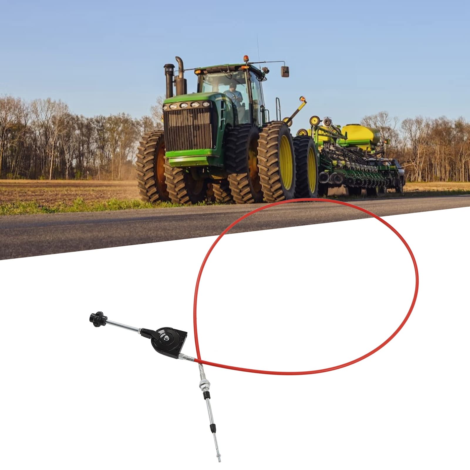 Heavy Duty Manual Throttle Cable Assembly for Excavators & Sprinkler Trucks - Replacement Controller with Durable Construction | Ideal for Construction Sites, Agricultural Irrigation & Equipment Maintenance