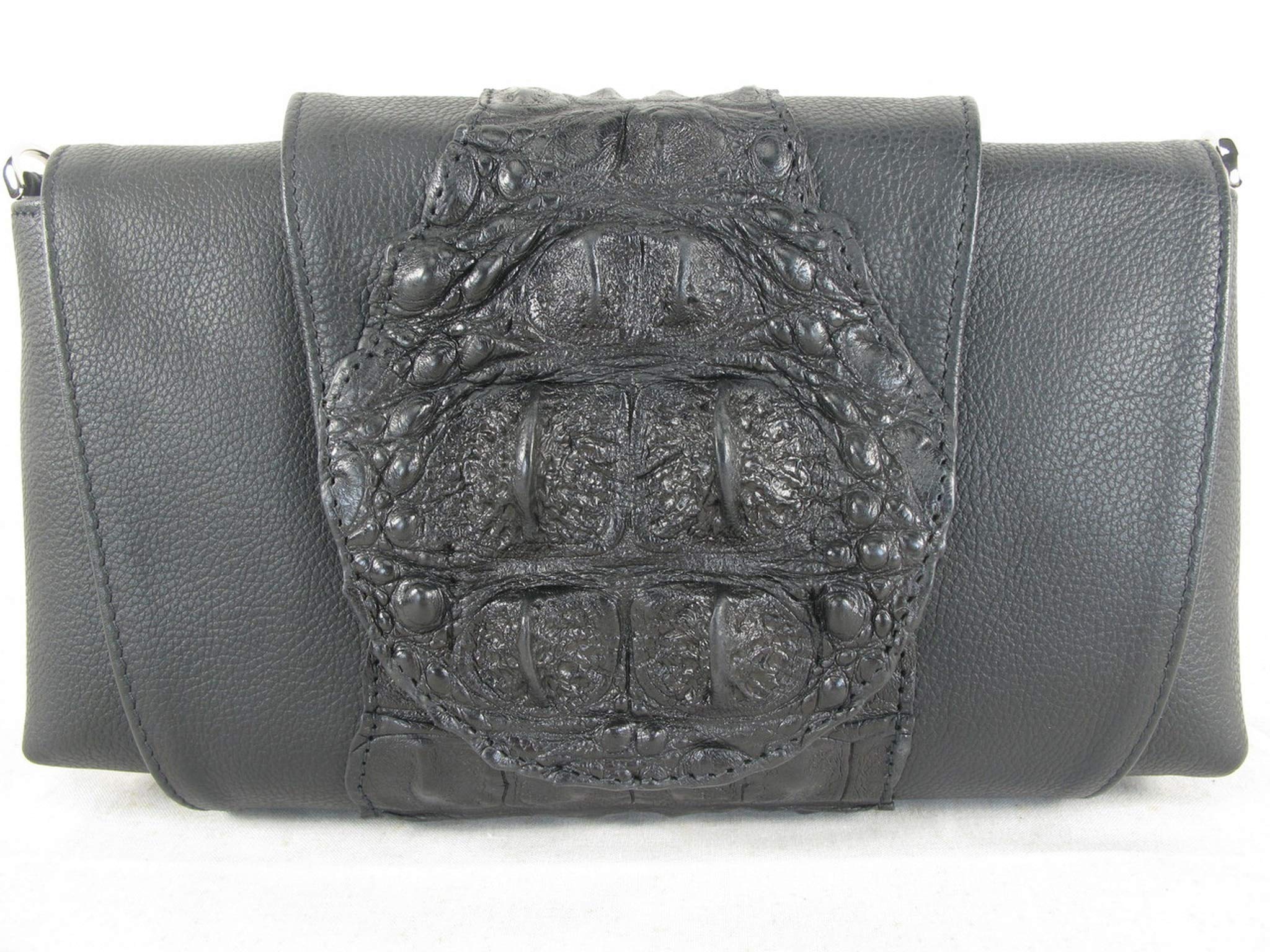 Luxury Genuine Crocodile Leather Clutch Purse - Crossbody & Shoulder Bag for Women | Elegant Evening Party, Wedding & Special Occasion Accessory
