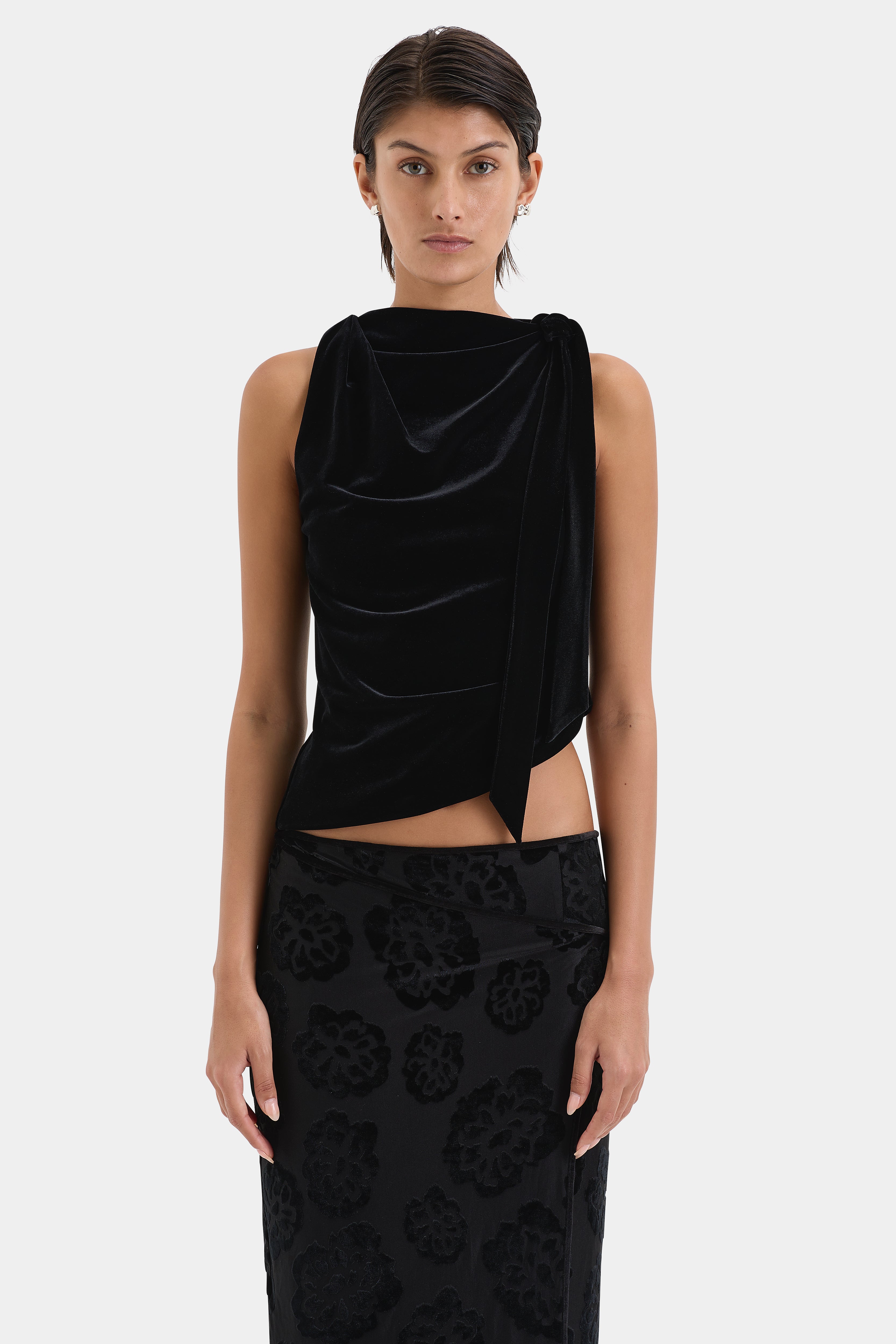 Ettore Drape Top - Elegant Women's Blouse for Work & Evening Wear | Perfect for Office, Date Night & Special Occasions