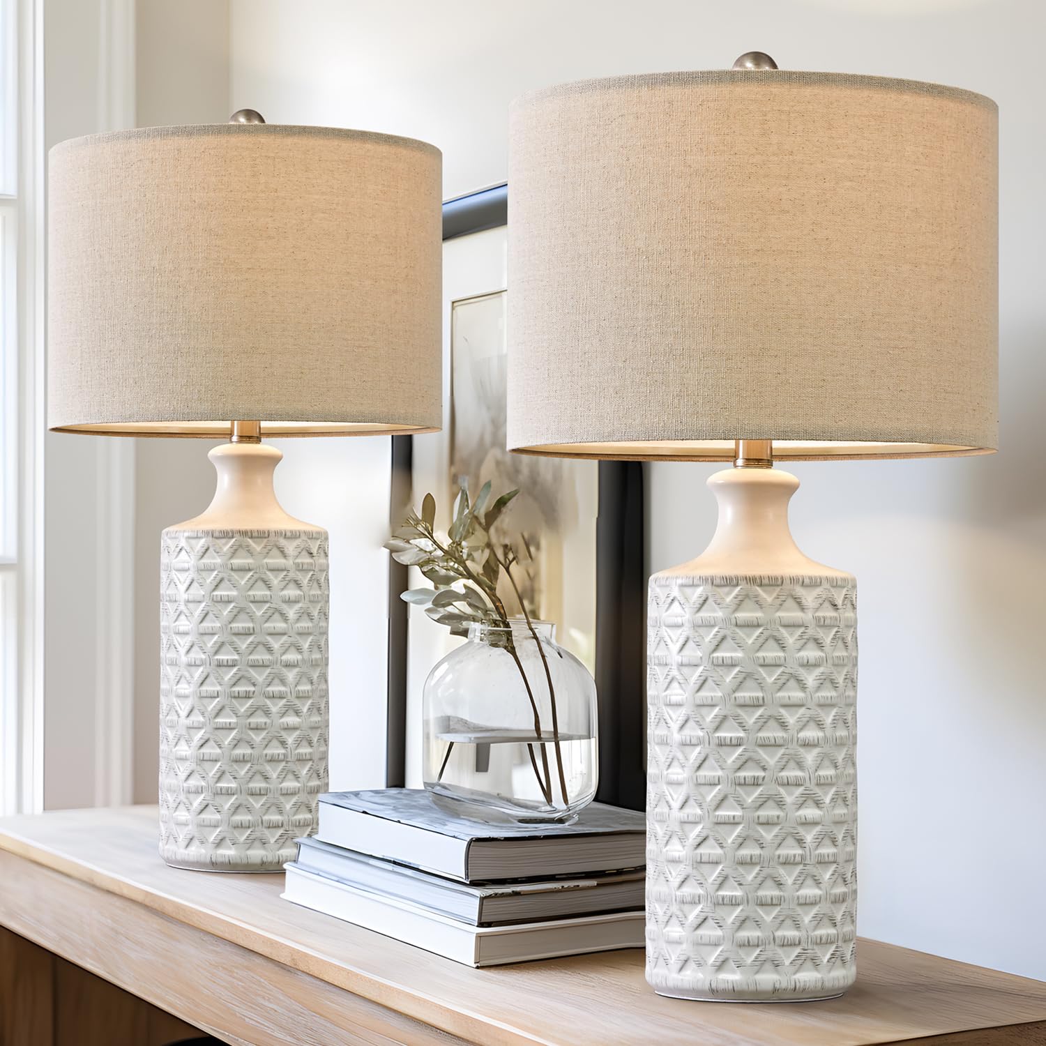 Modern Ceramic Table Lamps Set of 2 - 24.75