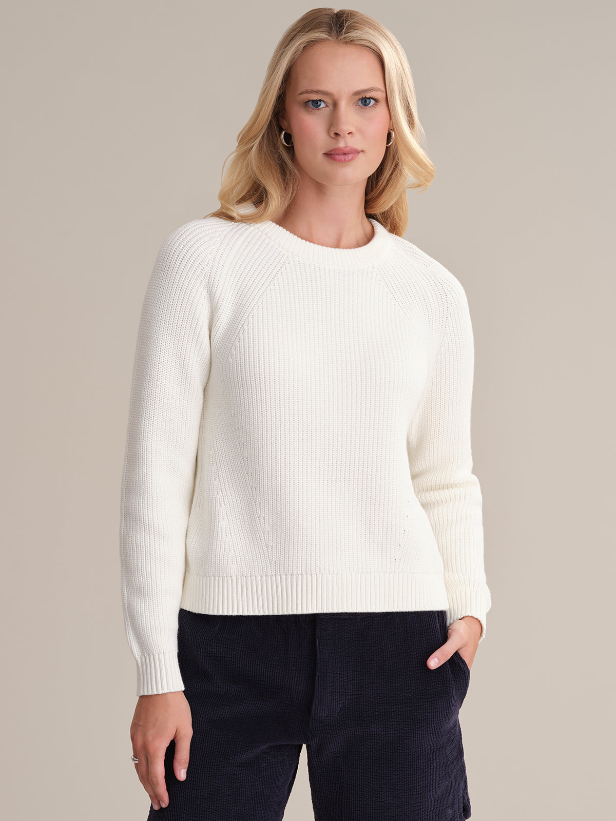 Sophia Women's Crewneck Shaker Stitch Cotton Sweater - Soft Casual Pullover for Fall & Winter | Perfect for Office, Date Night & Weekend Outings