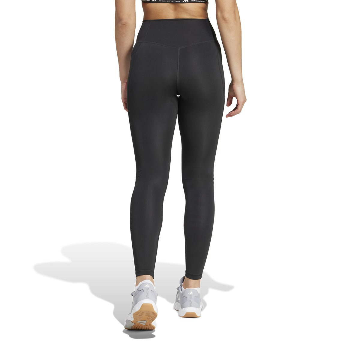 adidas Women's Optime Essentials Stash Pocket Full Length Leggings - High Waisted Yoga Pants for Workout, Running & Gym