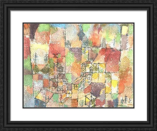 Black Ornate Wood Frame with Double Matting