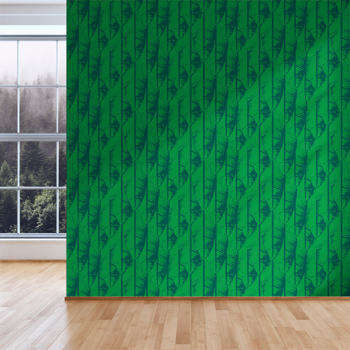 Banana Palm Jade Wallpaper - Tropical Botanical Peel and Stick Wallpaper for Home Decor, Living Room, Bedroom & Bathroom - Self-Adhesive Removable Wallpaper for Easy Installation