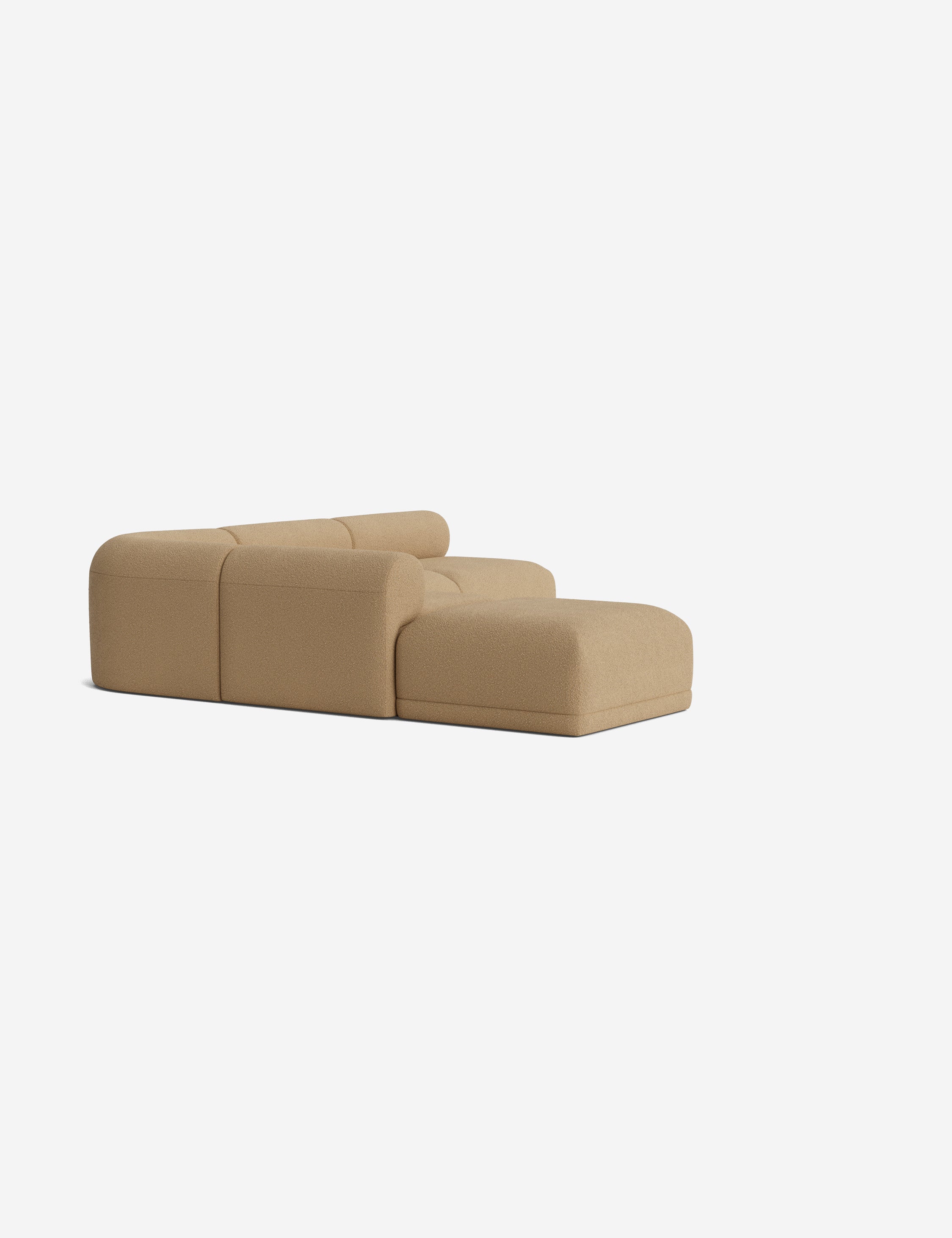 Modern Carson Sectional Sofa with Ottoman - Comfortable L-Shaped Couch for Living Room, Family Room & Home Theater - Perfect for Relaxing, Entertaining & Movie Nights