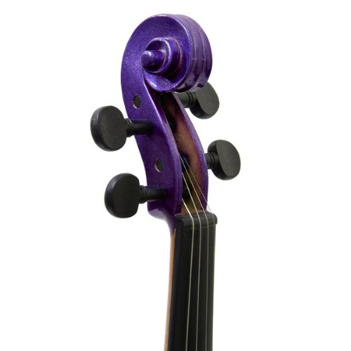 **Mendini 16-Inch MA-Purple Solid Wood Viola with Case, Bow, Rosin, Bridge & Strings – Perfect for Beginners, Students & Professional Musicians**
