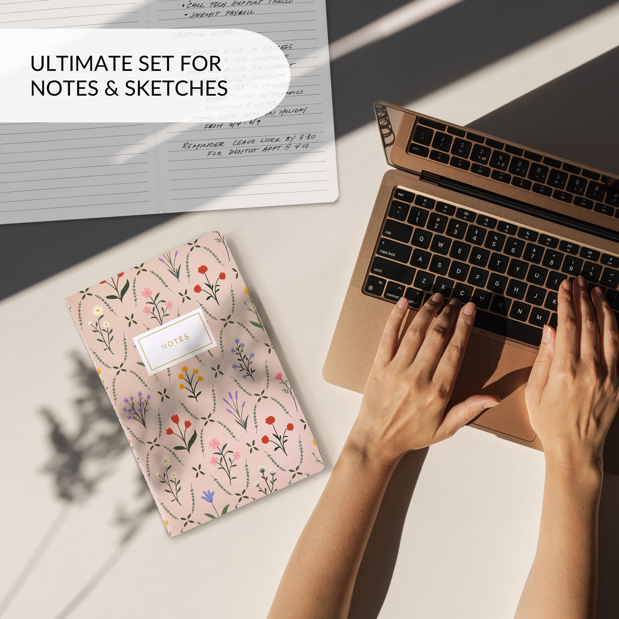 ZICOTO 4-Pack Aesthetic Journal Notebook Set for Women - Cute College Ruled A5 Lined Notebooks for Writing, Journaling & Organization - Perfect for Work, School, Office, Study, Travel & Daily Planning