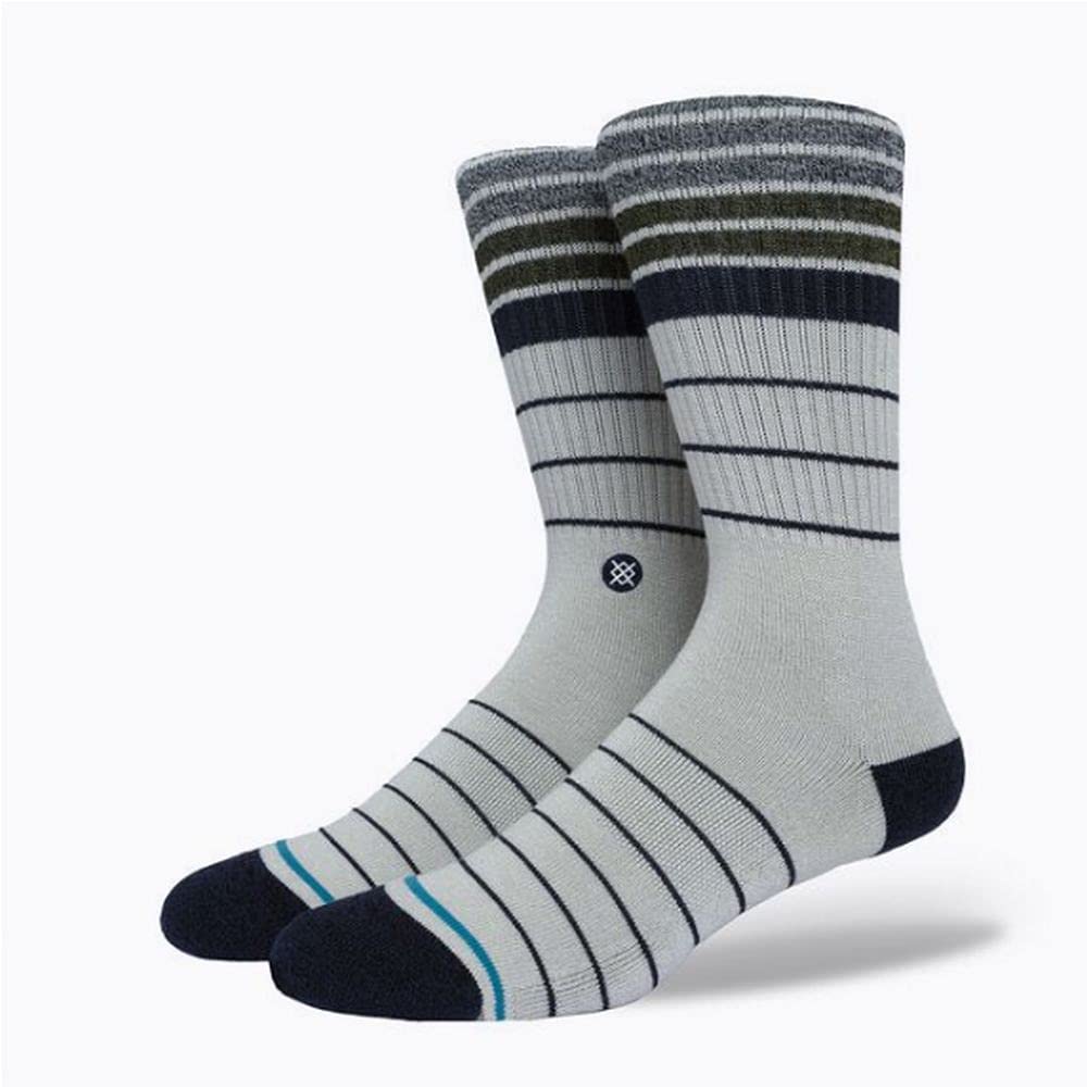 Premium Cotton Crew Socks 3-Pack for Men - Soft Breathable Athletic Socks for Running, Gym & Everyday Comfort - Black/Gray/White