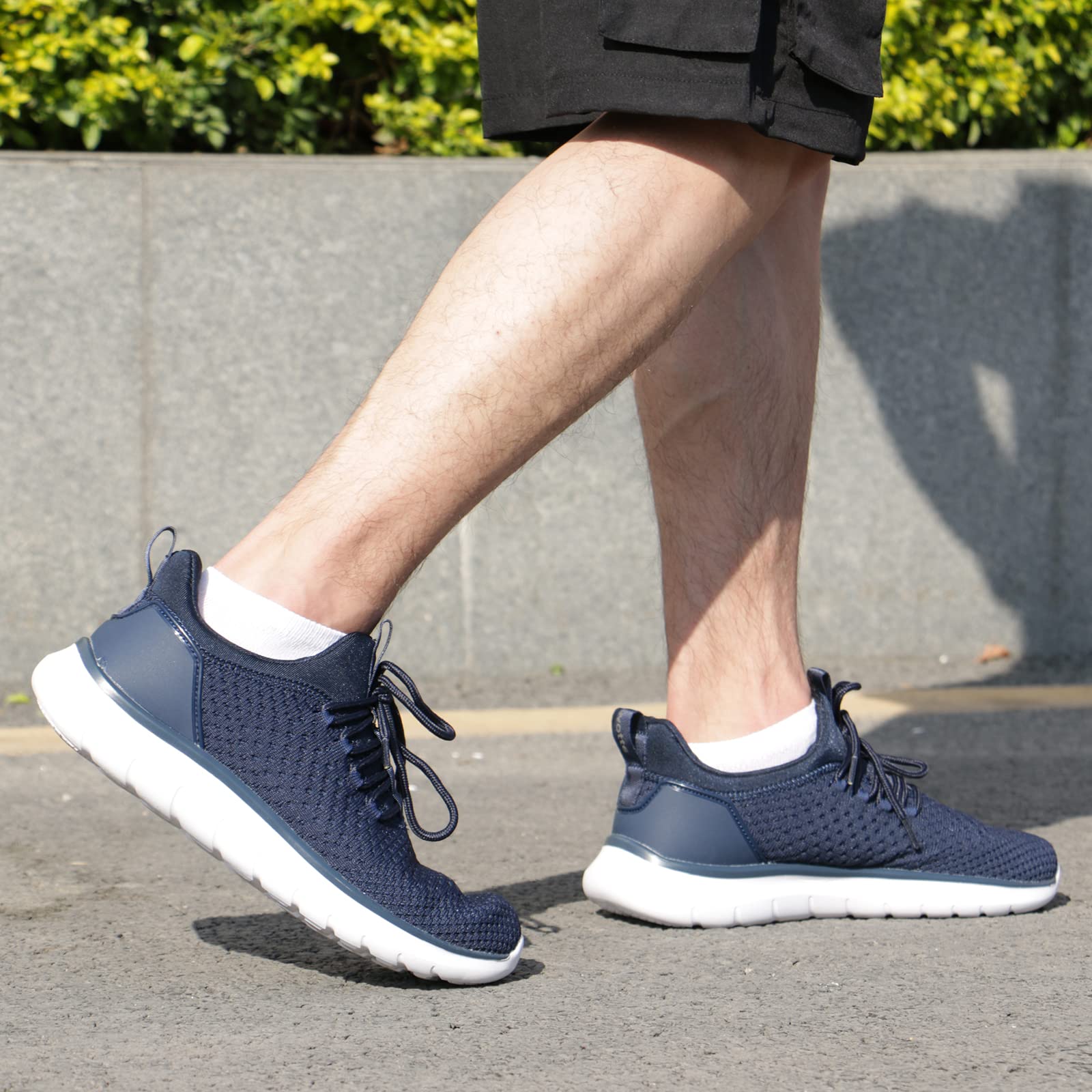 **Men's Slip-On Running Shoes - Ultra Lightweight Breathable Mesh Sneakers for Walking, Workout & Athletic Training - Non-Slip Comfort for Gym, Jogging & Daily Wear**