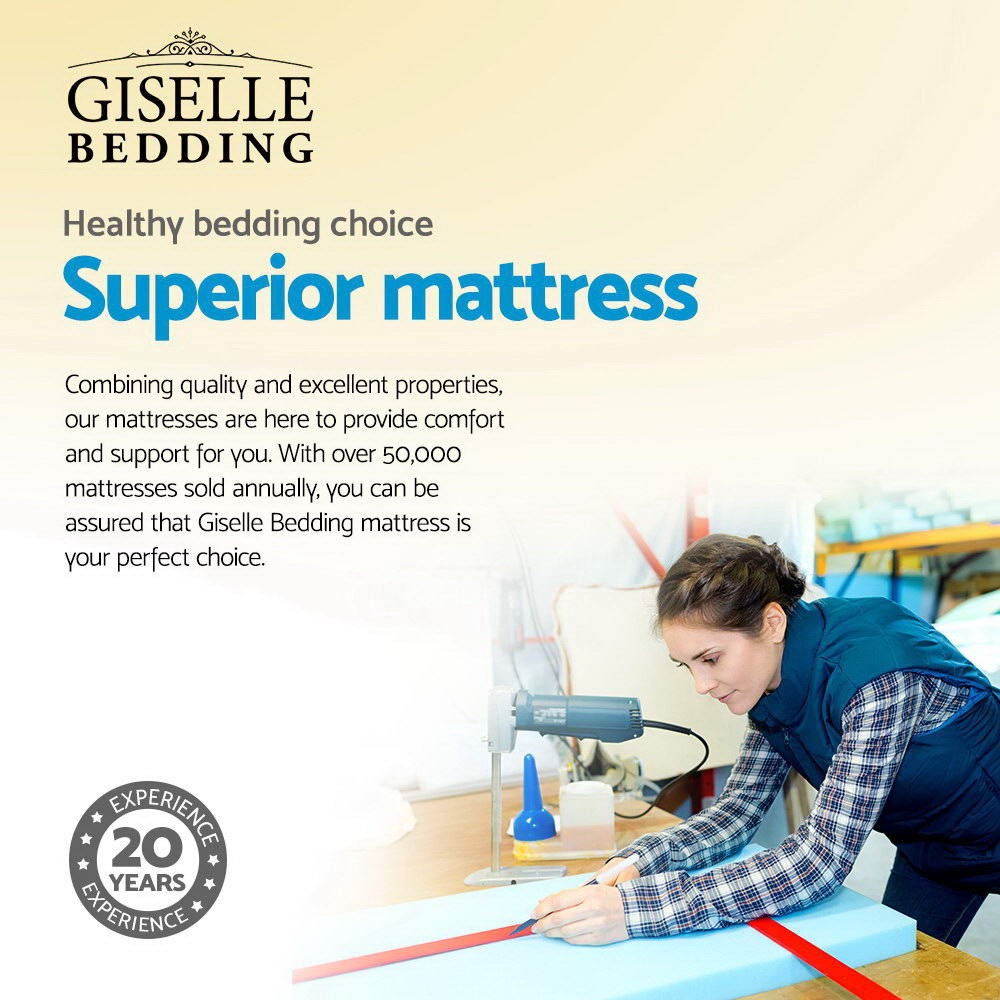 Donegal Euro Top Cool Gel Pocket Spring Mattress - 34cm Thick King Size - Premium Support for Back Pain Relief & Temperature Regulation - Perfect for Master Bedrooms, Guest Rooms & Luxury Hotels