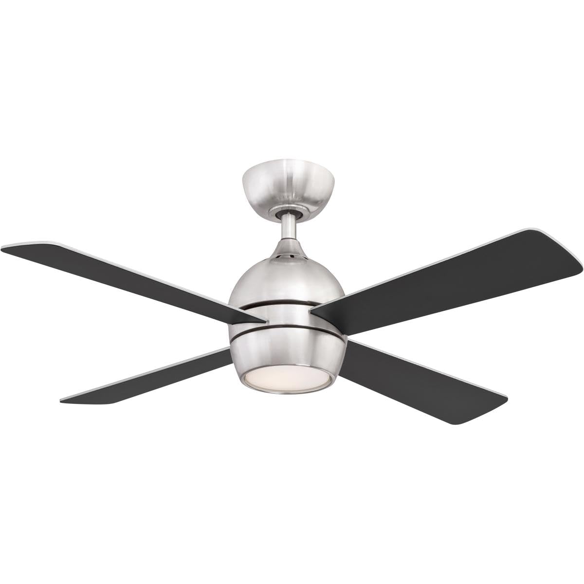 Fanimation FP7644BN Kwad 44 Inch Modern Ceiling Fan with Remote Control, Brushed Nickel Finish - Perfect for Living Room, Bedroom, and Outdoor Patio Cooling