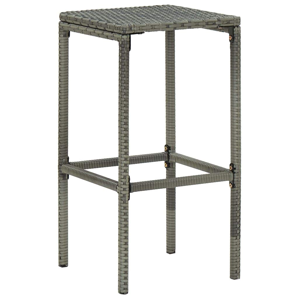 2/3/4/6 Pack Modern Bar Stools with Cushions - Poly Rattan Counter Height Stools for Kitchen Island, Breakfast Bar & Outdoor Patio - Multiple Color Options