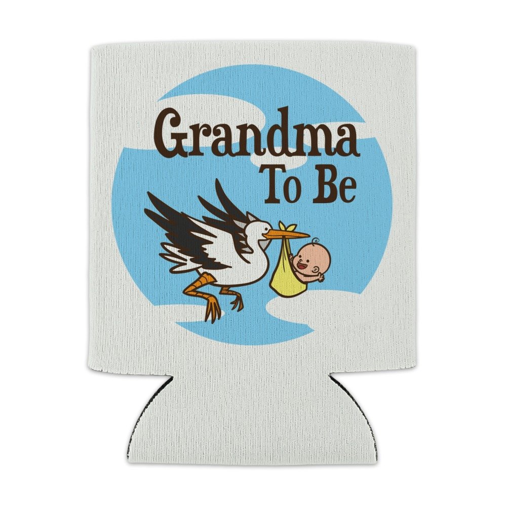 Grandma To Be Stork Baby Grandmother Can Cooler - Insulated Collapsible Drink Sleeve for Beer, Soda & Beverages - Perfect for Baby Showers, Grandma Gifts & Outdoor Parties