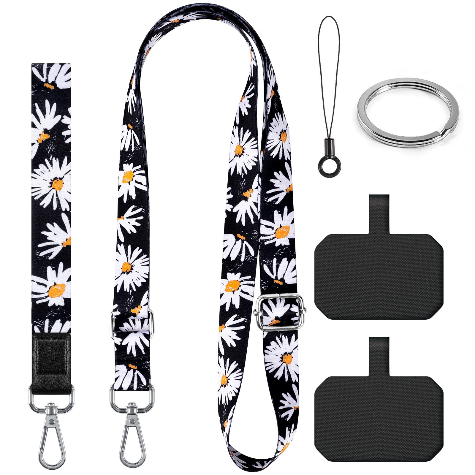 Universal Adjustable Phone Lanyard - Crossbody & Wrist Strap for iPhone, Keys & ID Badges | Secure Hands-Free Carrying for Work, Travel & Outdoor Activities