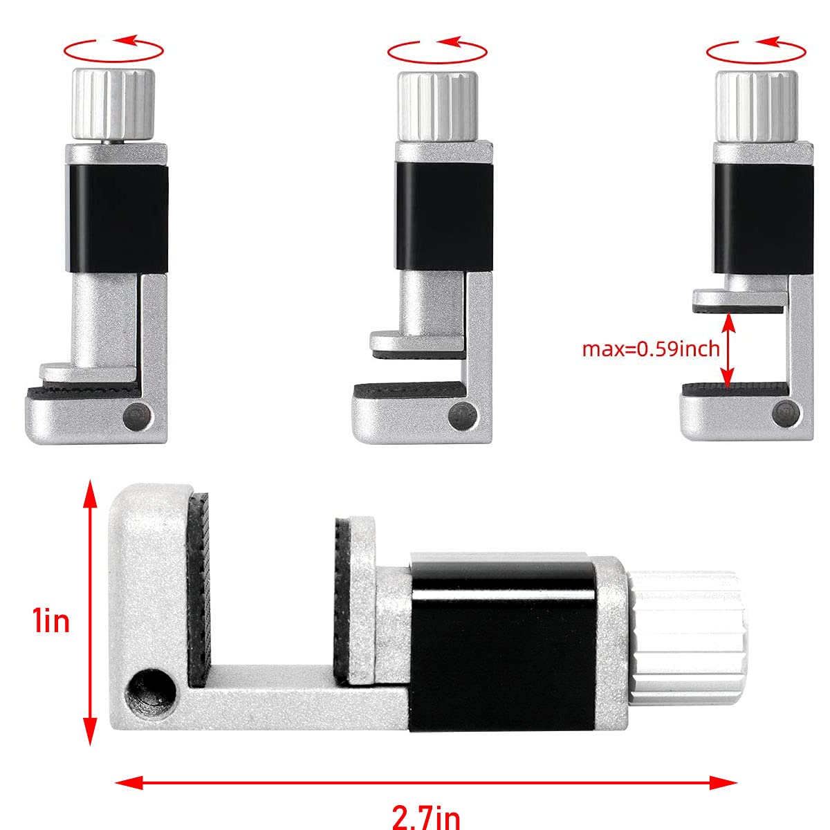 4pcs Adjustable Phone Screen Clamps - 15mm Max Width, Universal Fastening Bracket for Most Smartphones & Tablets | Perfect for DIY Repairs, Photography & Hands-Free Viewing