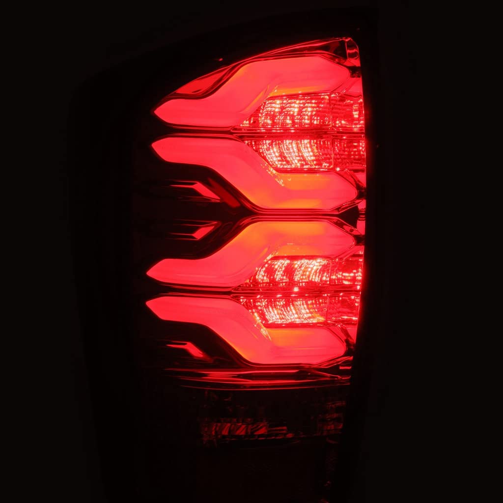 AlphaRex PRO-Series LED Tail Lights for Toyota Tacoma 2016-2020 - Red Smoke (Part# 680020) | Upgrade Your Truck's Style & Safety | Perfect for Night Driving & Off-Road Adventures