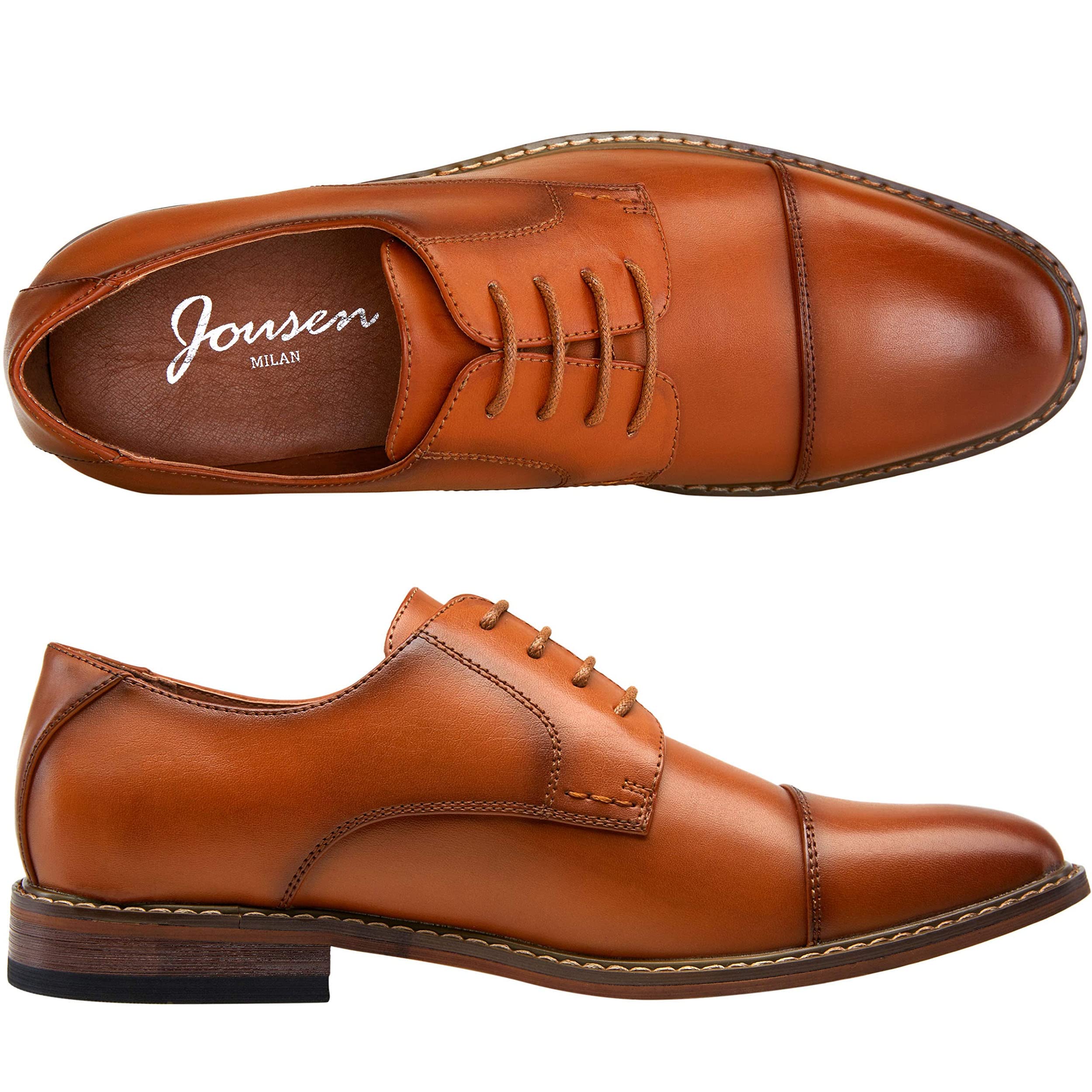 Vostey Men's Oxford Dress Shoes - Classic Business Formal Derby Shoes for Men | Perfect for Office, Weddings & Special Occasions