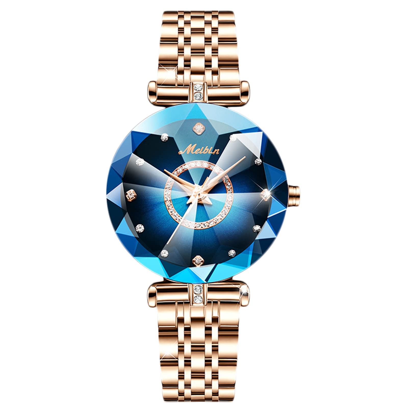RORIOS Women's Waterproof Analog Quartz Watch - Rose Gold Stainless Steel Strap Fashion Dress Wristwatch for Women | Perfect for Office, Party & Everyday Wear