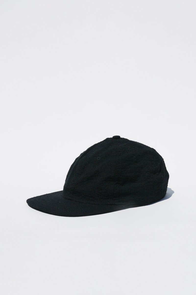 Lite Year Six Panel Seersucker Cap - Black | Breathable Summer Hat for Men & Women | Perfect for Outdoor Activities, Beach, Hiking, and Casual Wear