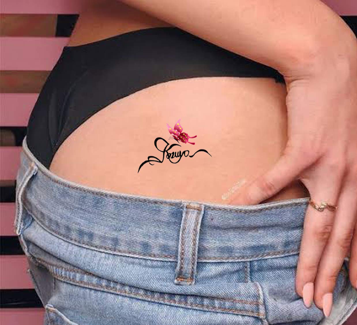 3D Waterproof Temporary Tattoo Stickers for Adults - Realistic Flower, Butterfly, Star & Dark Desire Designs (19x9cm) | Perfect for Honeymoon, Parties, Halloween & Costume Events